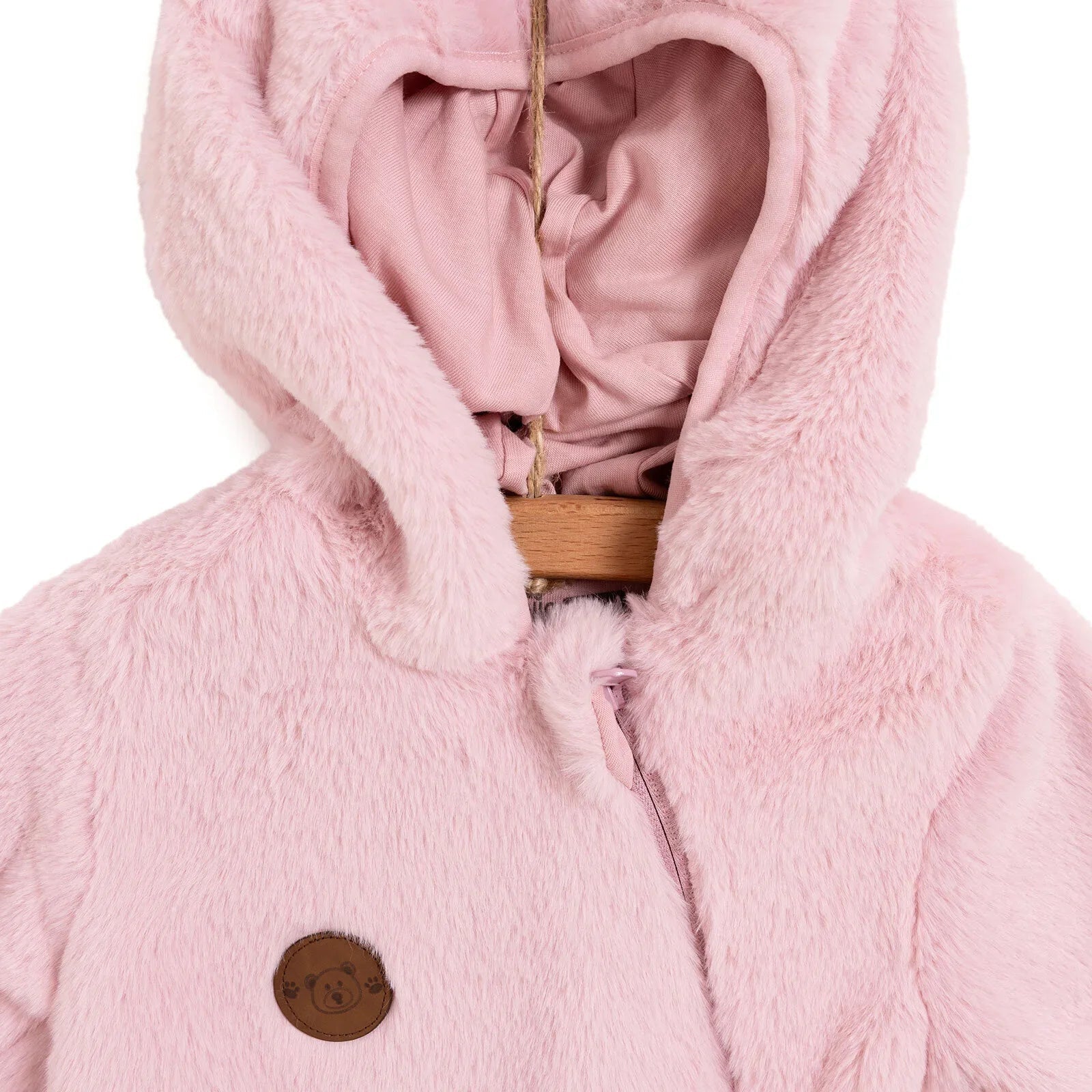 HelloBaby Newborn Girl Plush Footed Jumpsuit - Pink - mezetto ebebek ebebek