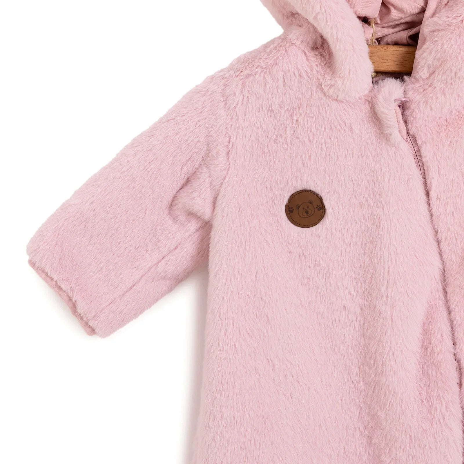 HelloBaby Newborn Girl Plush Footed Jumpsuit - Pink - mezetto ebebek ebebek