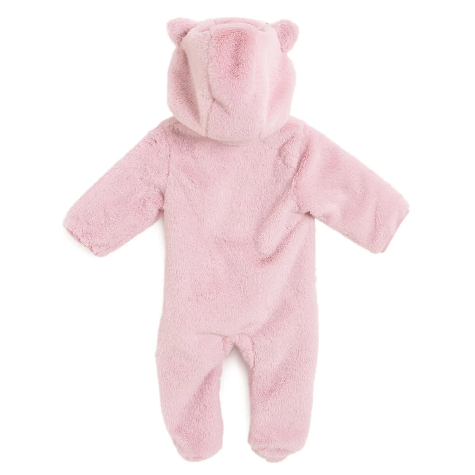 HelloBaby Newborn Girl Plush Footed Jumpsuit - Pink - mezetto ebebek ebebek