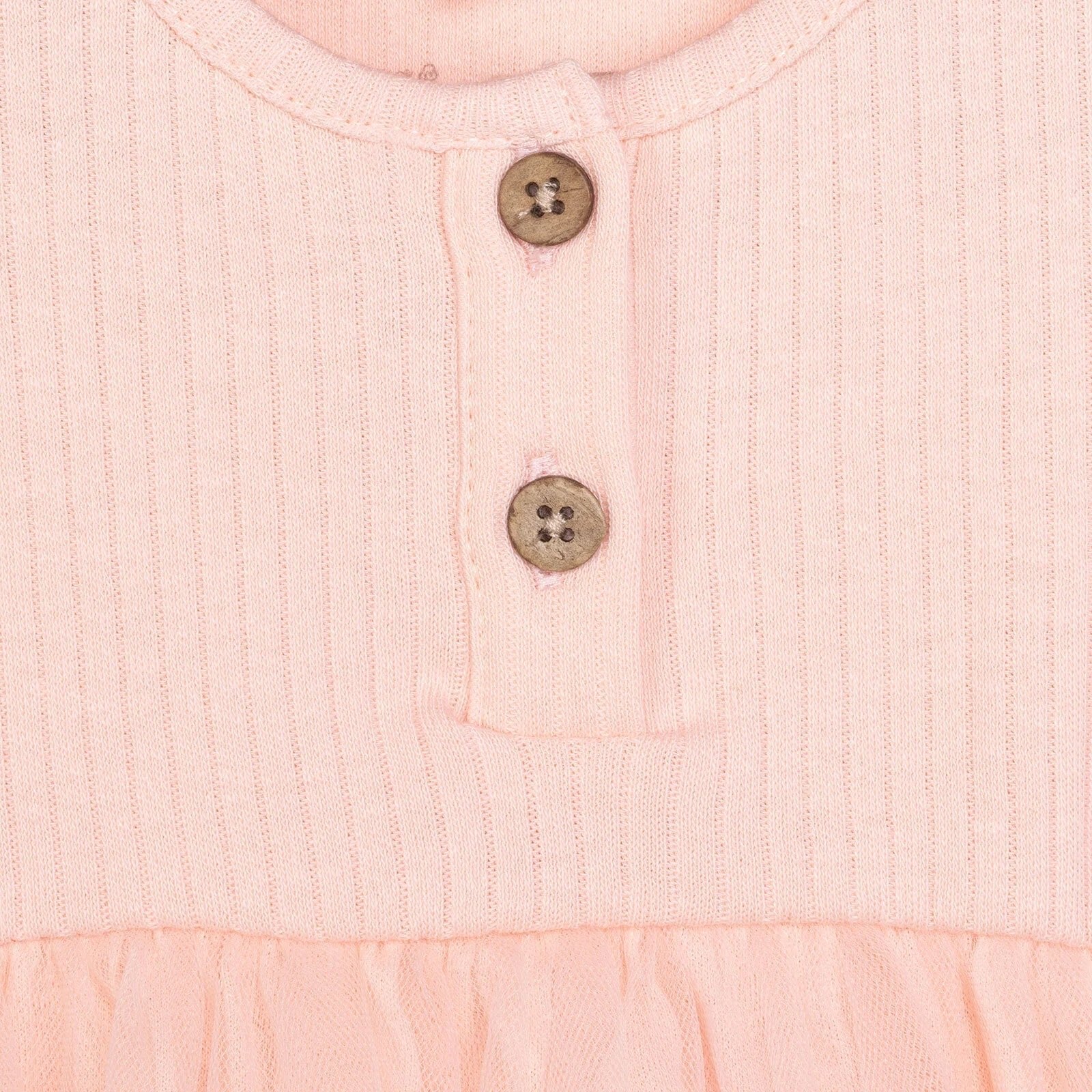 HelloBaby Newborn Girl Tulle Dress - Salmon - mezetto ebebek ebebek