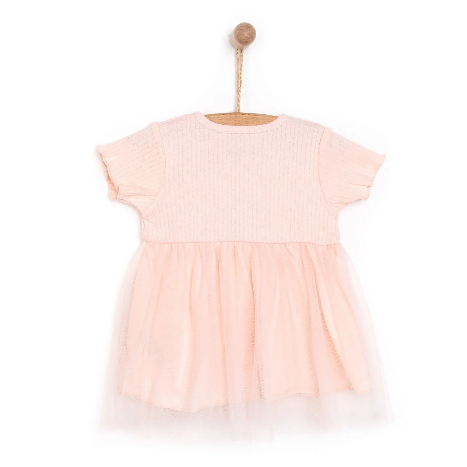 HelloBaby Newborn Girl Tulle Dress - Salmon - mezetto ebebek ebebek