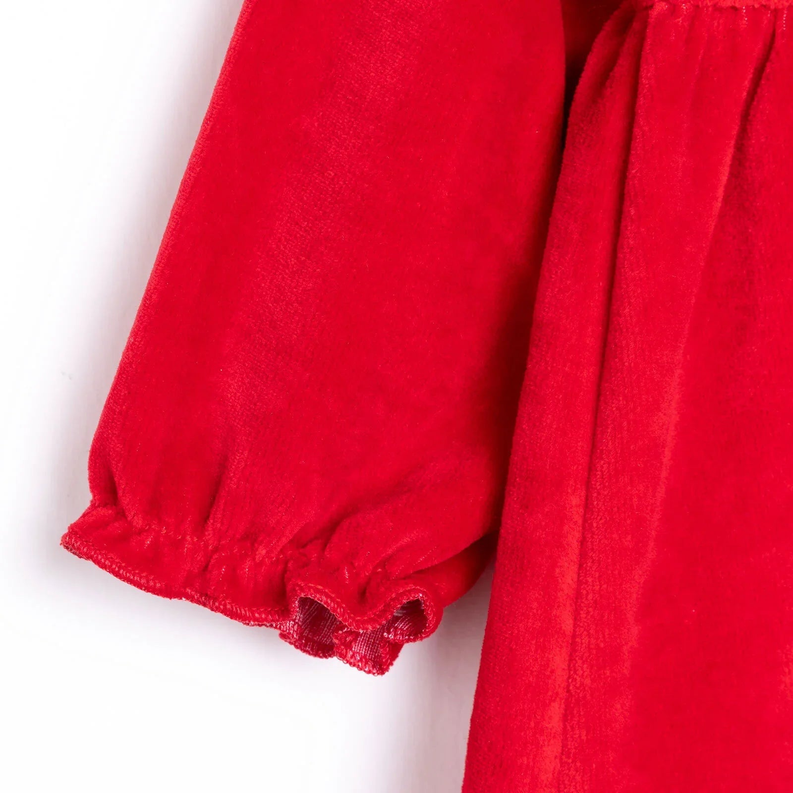 HelloBaby Newborn Girl Velvet Dress - Red - mezetto ebebek ebebek