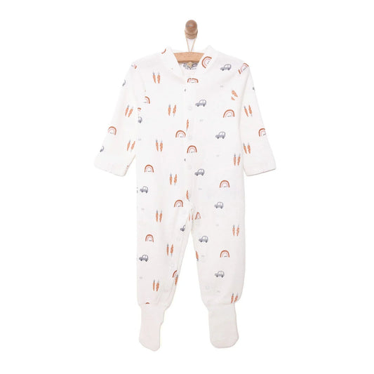 HelloBaby Newborn Jumpsuit - Beige - mezetto ebebek ebebek
