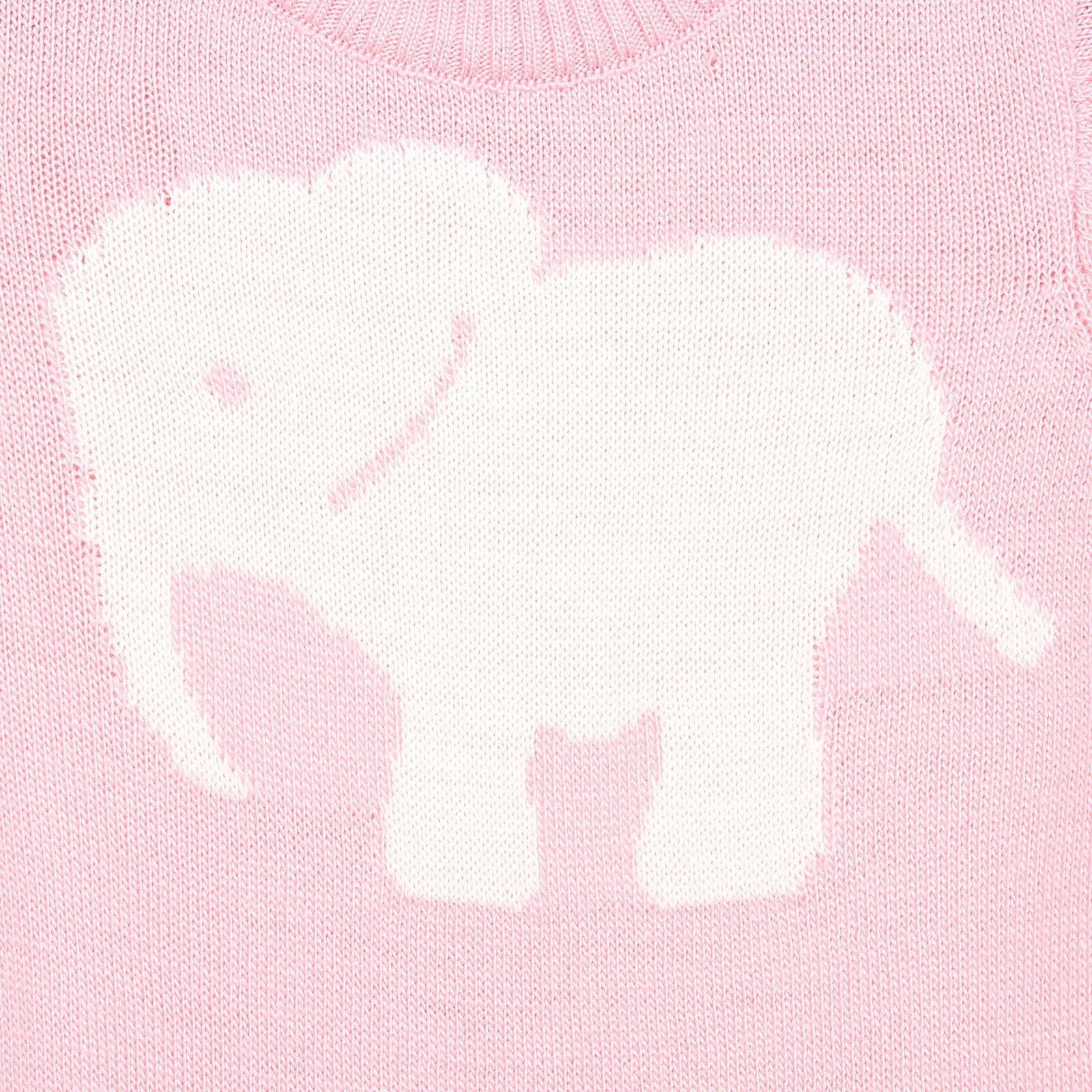 HelloBaby Newborn Knit Baby Elephant Jumpsuit - Light Pink - mezetto ebebek ebebek