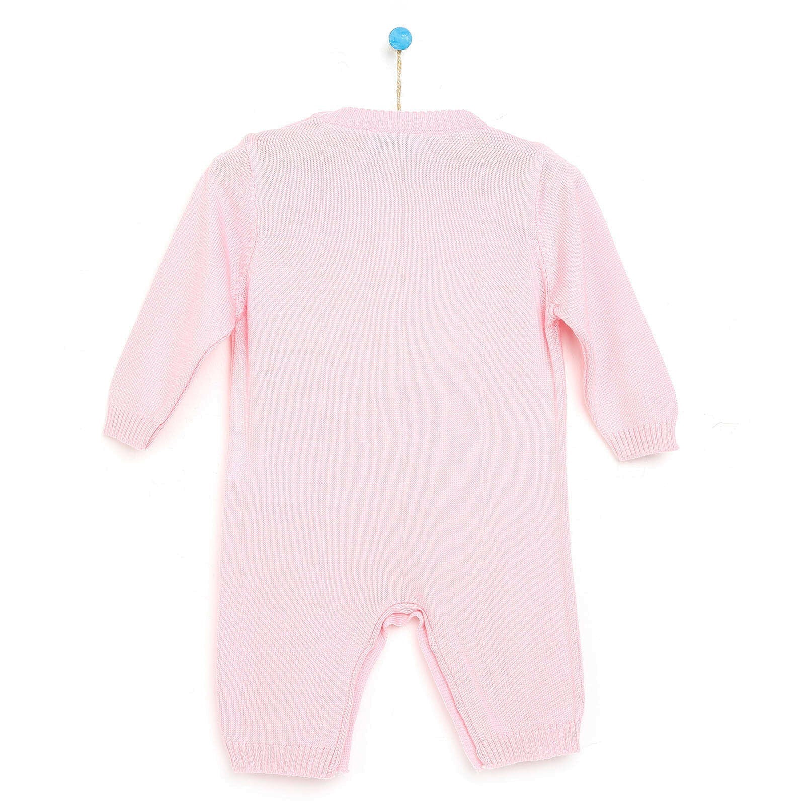 HelloBaby Newborn Knit Baby Elephant Jumpsuit - Light Pink - mezetto ebebek ebebek