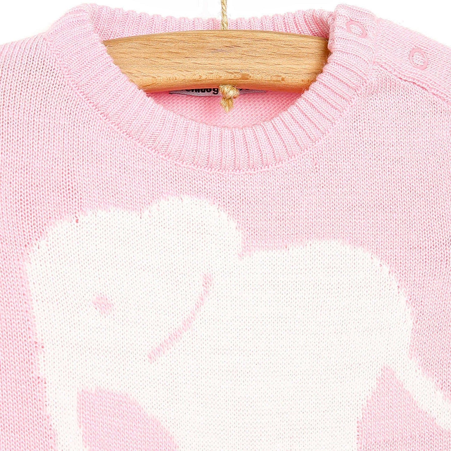 HelloBaby Newborn Knit Baby Elephant Jumpsuit - Light Pink - mezetto ebebek ebebek