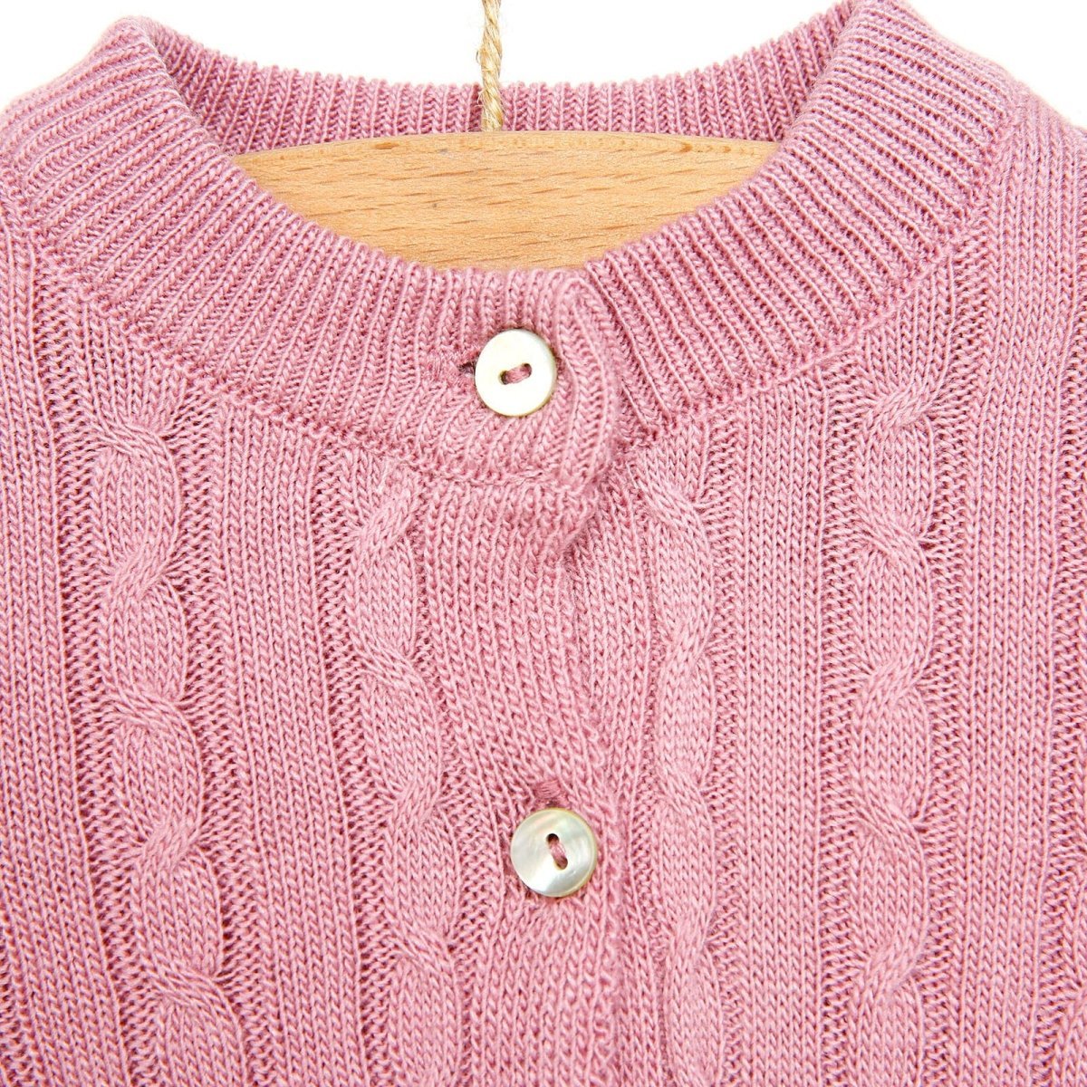 HelloBaby Newborn Knit Cardigan - Light Rose - mezetto ebebek ebebek
