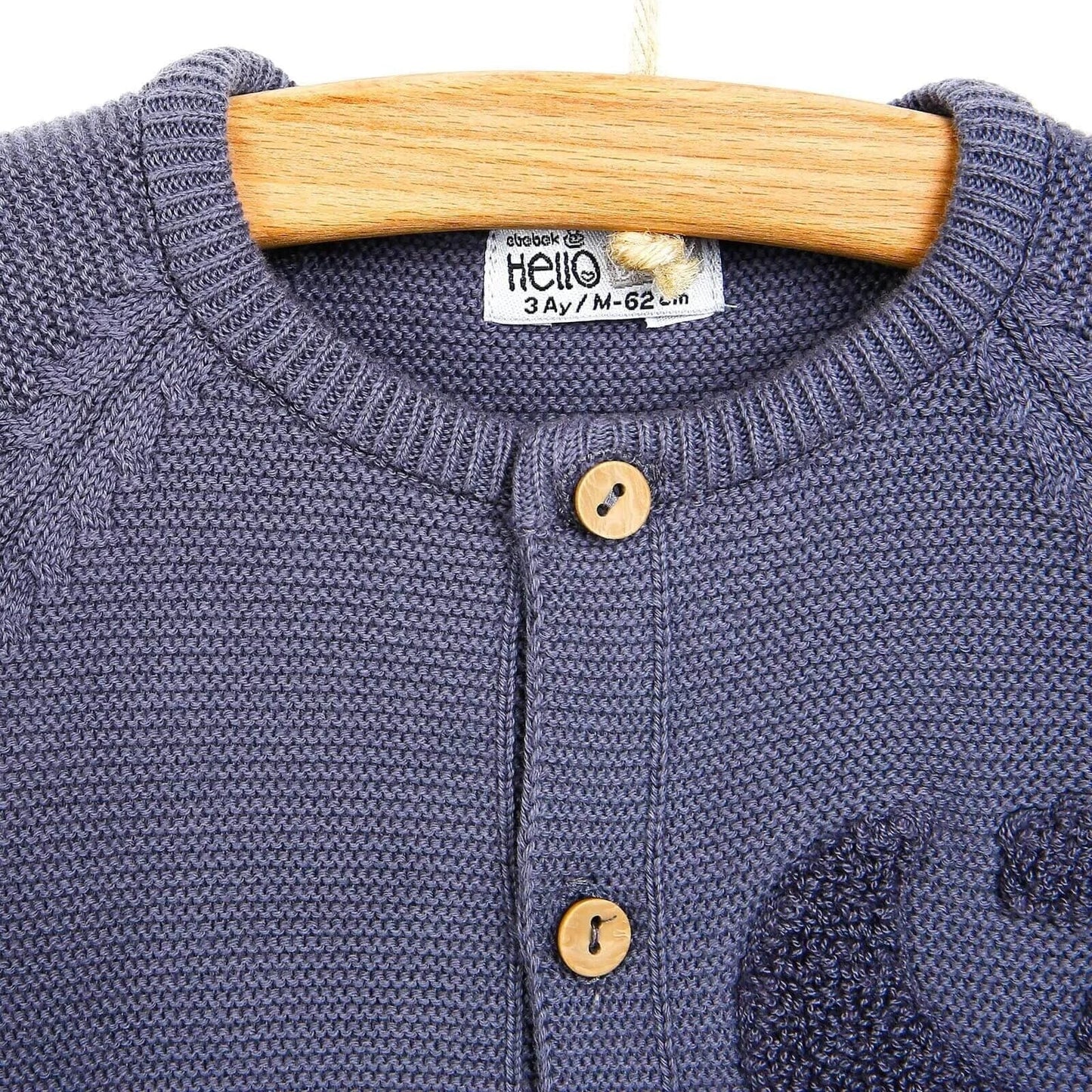 HelloBaby Newborn Knit Jumpsuit - Hat Starter Set - Dark Blue - mezetto ebebek ebebek