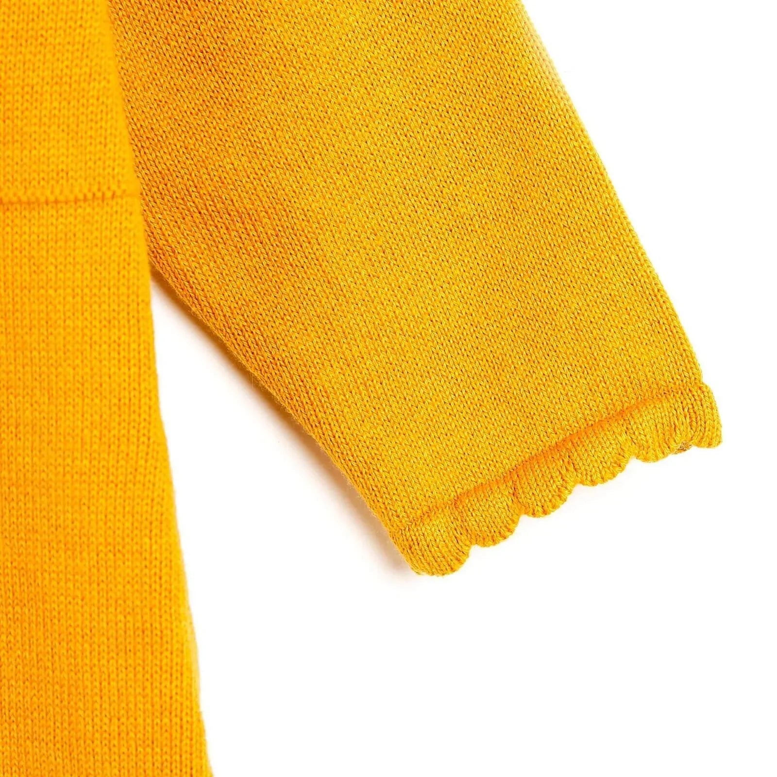 HelloBaby Newborn Knit Ruffled Jumpsuit - Mustard - mezetto ebebek ebebek