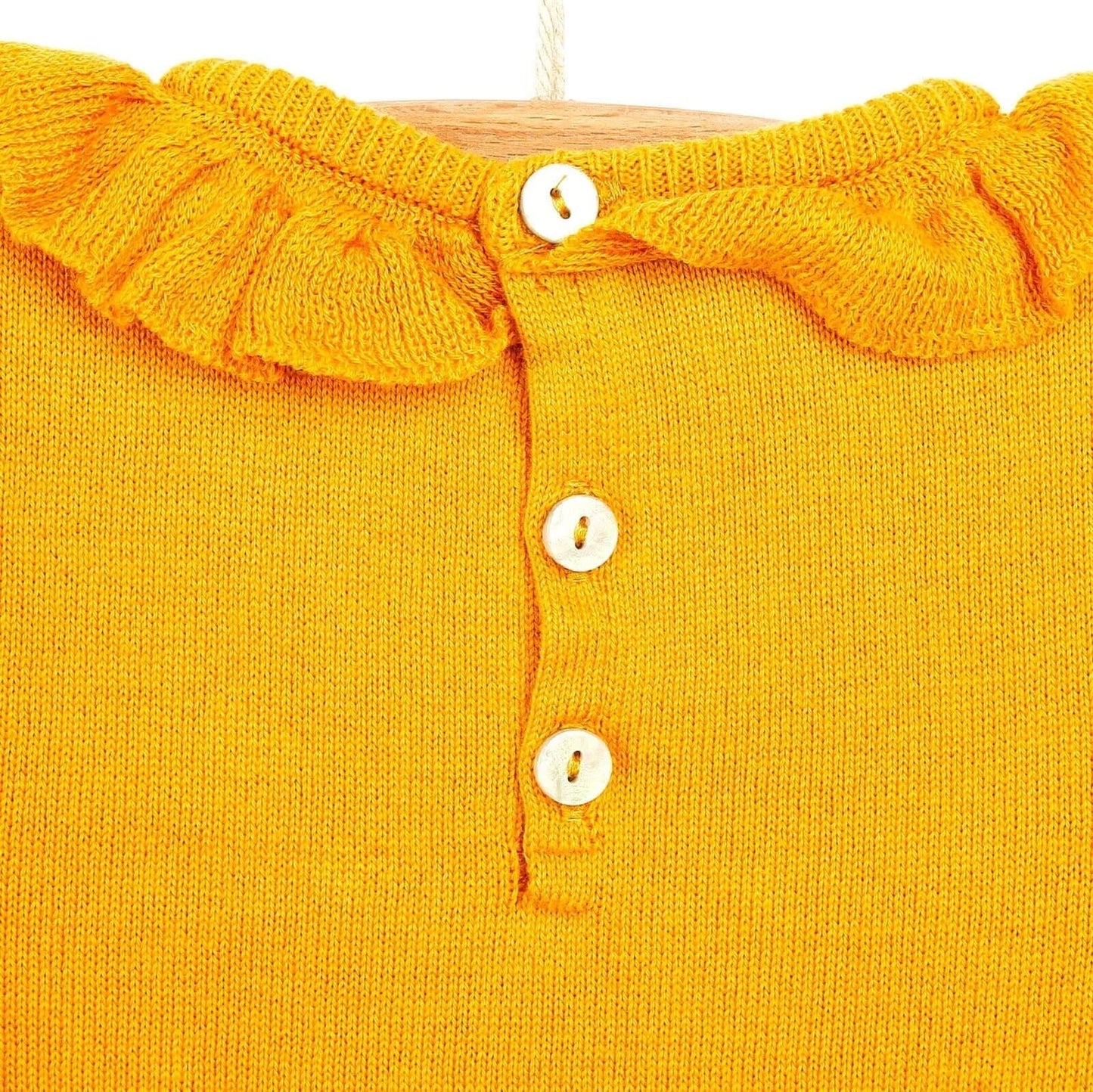 HelloBaby Newborn Knit Ruffled Jumpsuit - Mustard - mezetto ebebek ebebek