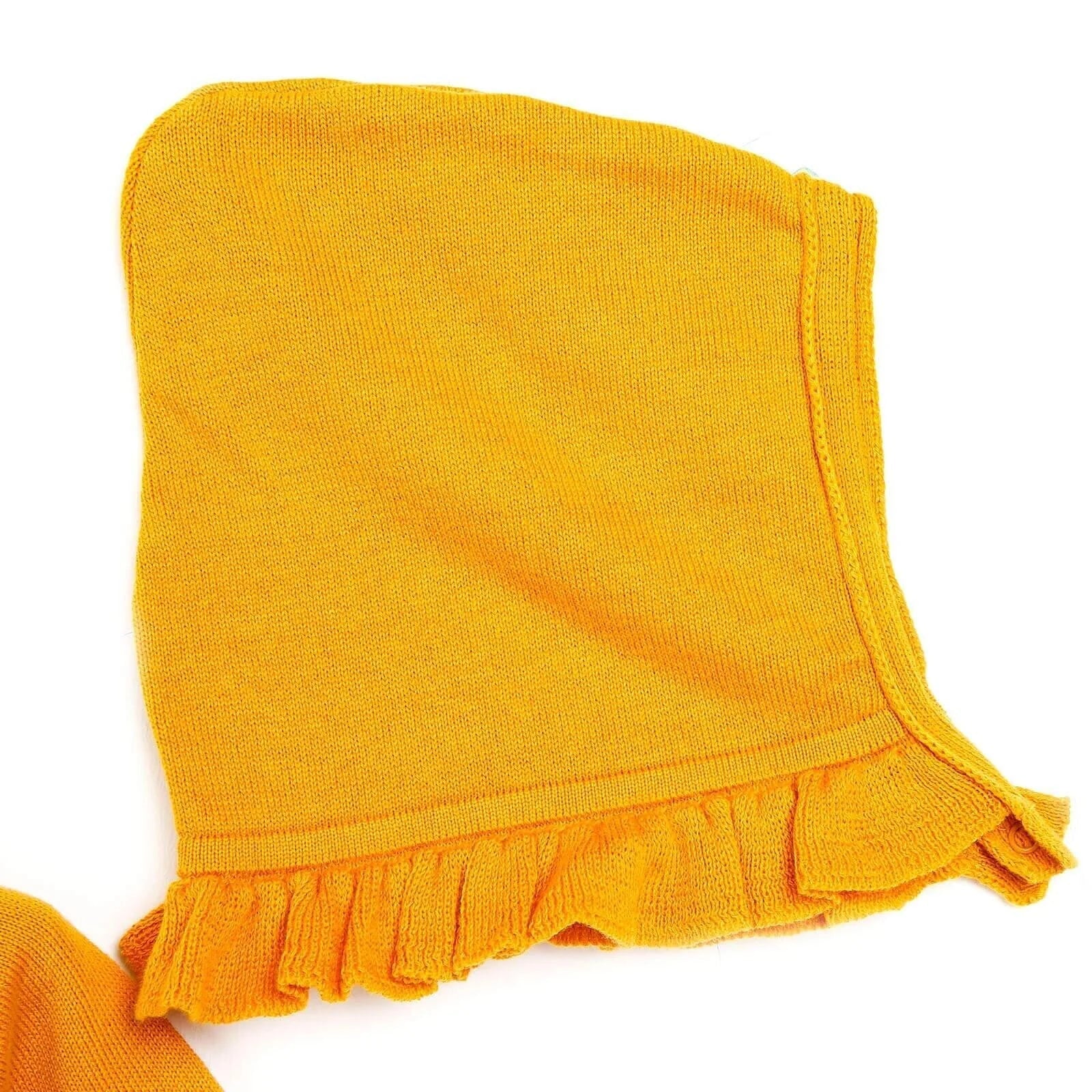 HelloBaby Newborn Knit Ruffled Jumpsuit - Mustard - mezetto ebebek ebebek