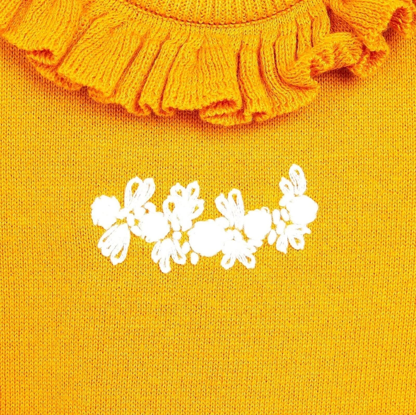 HelloBaby Newborn Knit Ruffled Jumpsuit - Mustard - mezetto ebebek ebebek