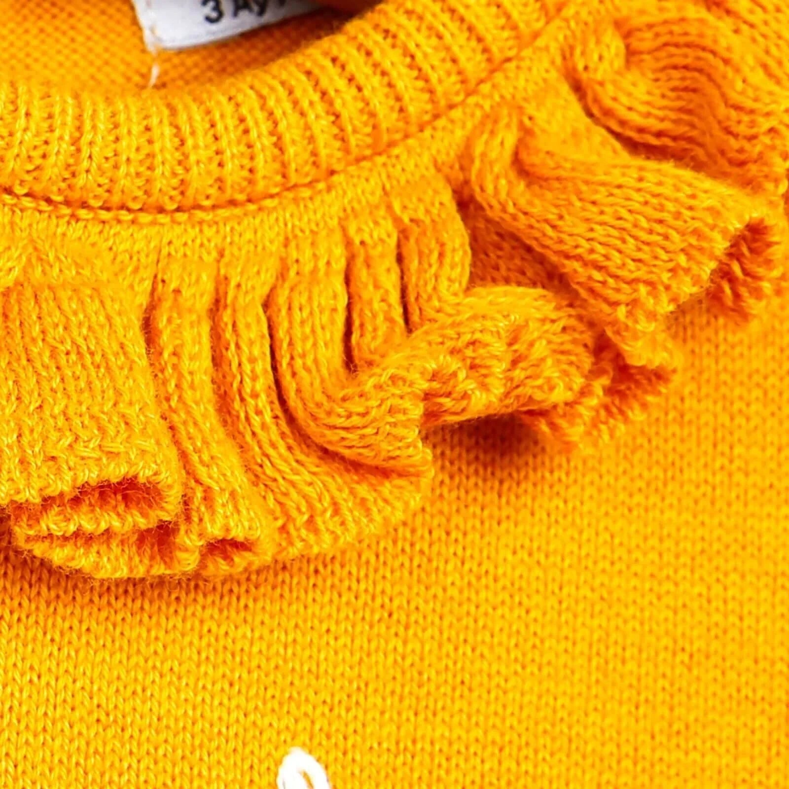 HelloBaby Newborn Knit Ruffled Jumpsuit - Mustard - mezetto ebebek ebebek