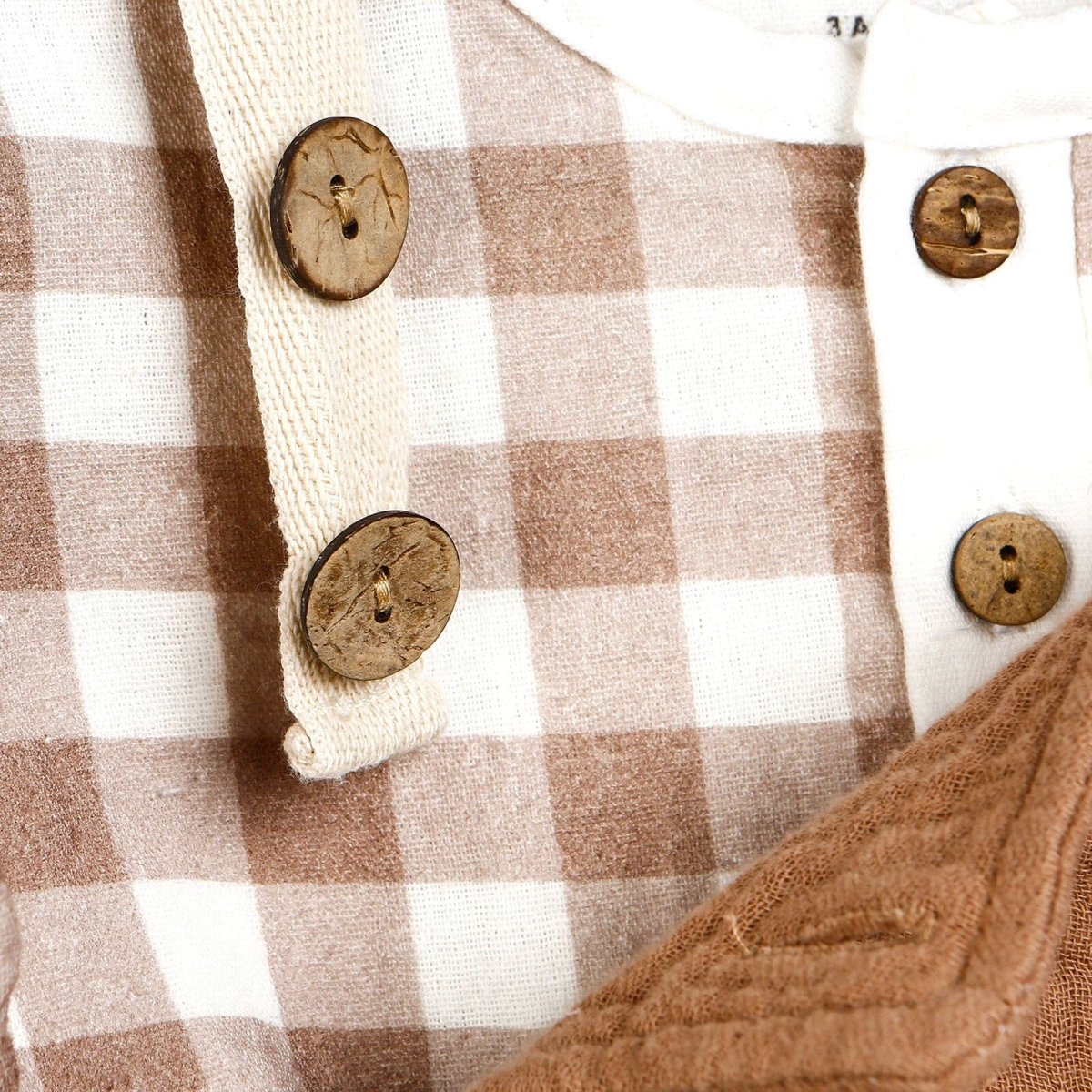 HelloBaby Newborn Muslin Overalls - Sweatshirt - Brown - mezetto ebebek ebebek