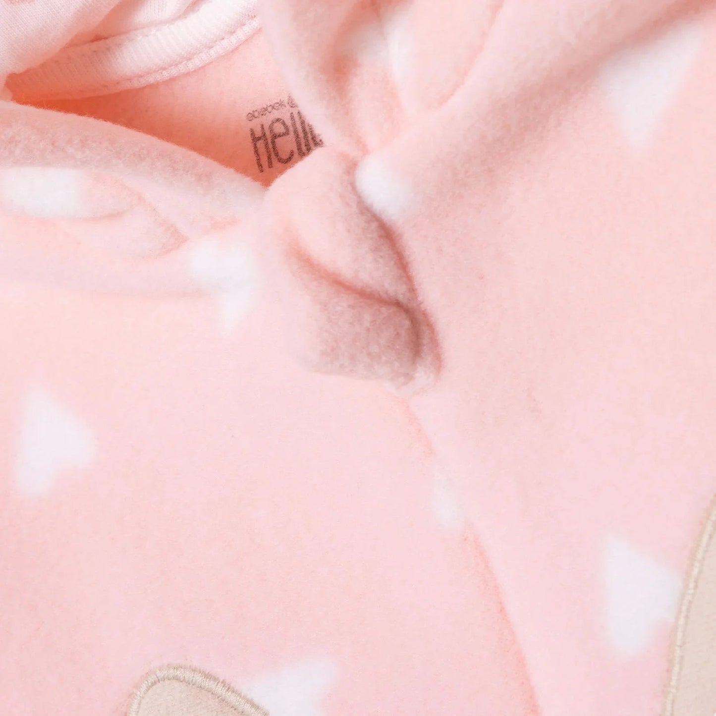 HelloBaby Newborn Polar Footed Jumpsuit - Pink Printed - mezetto ebebek ebebek