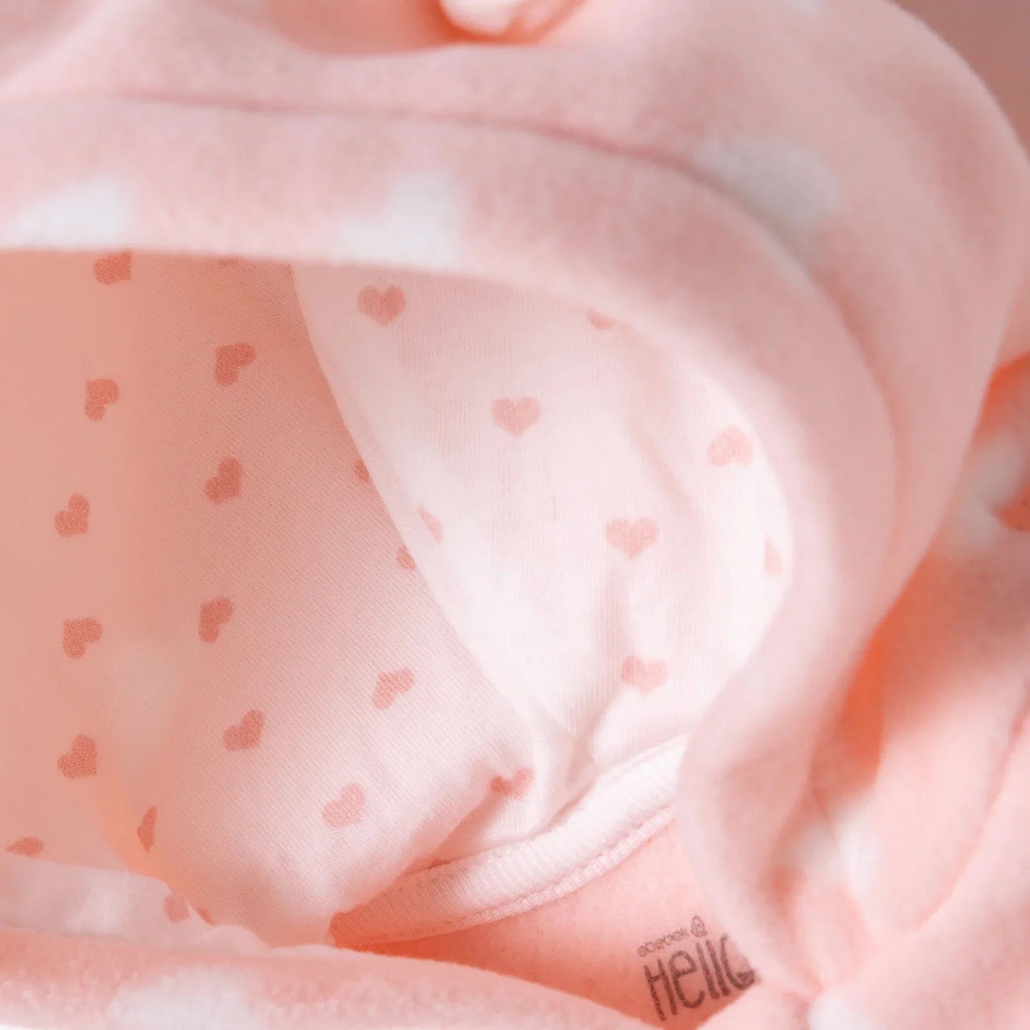 HelloBaby Newborn Polar Footed Jumpsuit - Pink Printed - mezetto ebebek ebebek