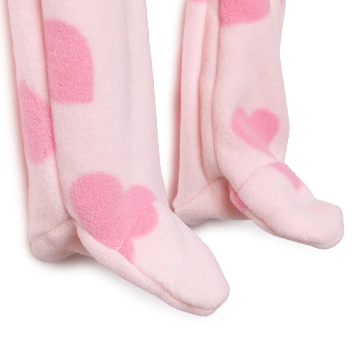 HelloBaby Newborn Polar Footed Jumpsuit - Pink Printed - mezetto ebebek ebebek
