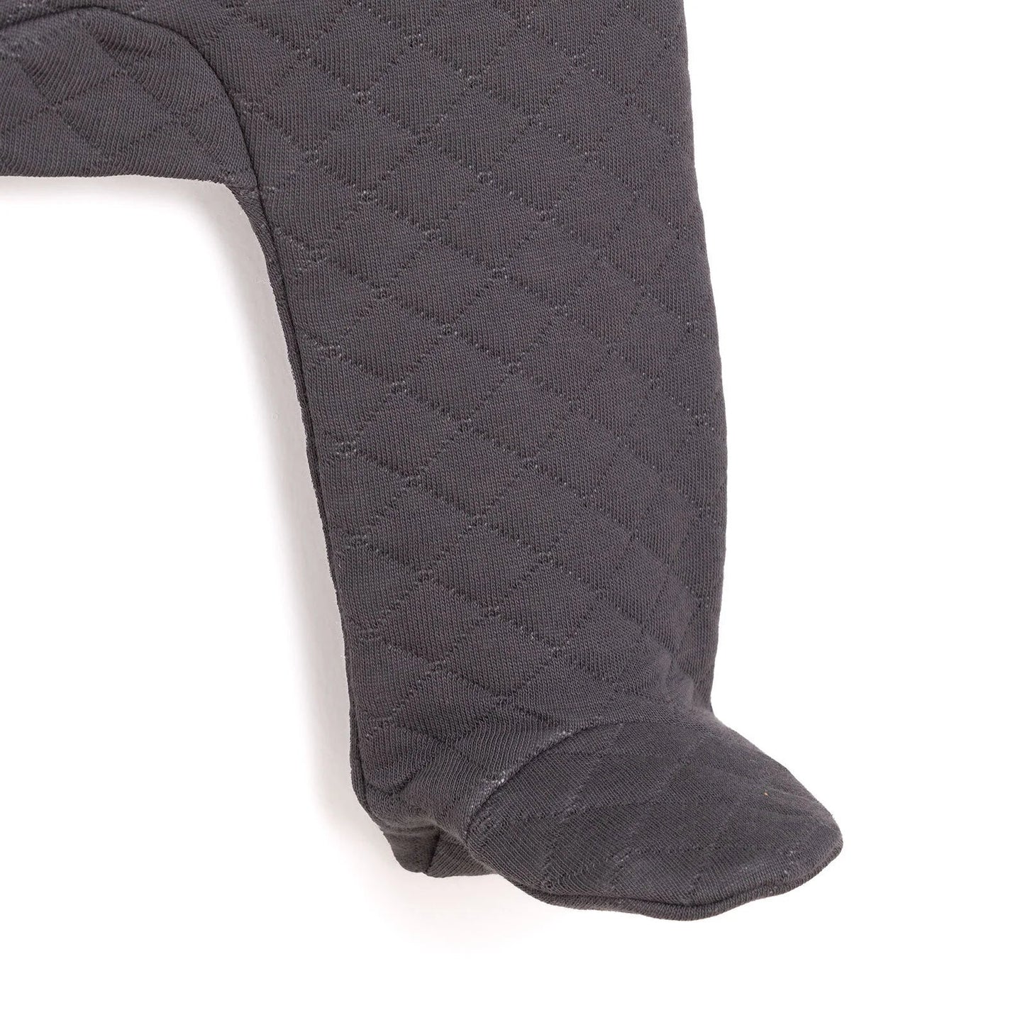 HelloBaby Newborn Quilted Sweatshirt - Footed Bottom - Charcoal - mezetto ebebek ebebek