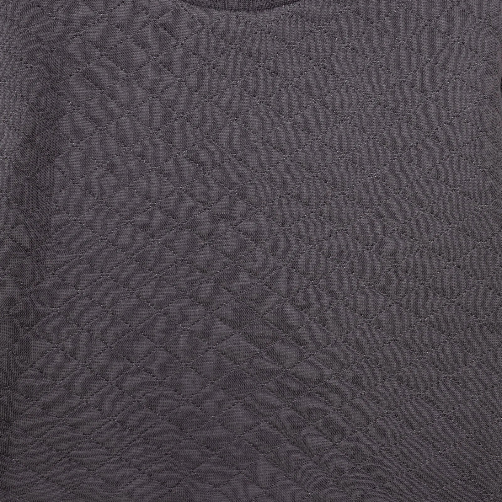 HelloBaby Newborn Quilted Sweatshirt - Footed Bottom - Charcoal - mezetto ebebek ebebek