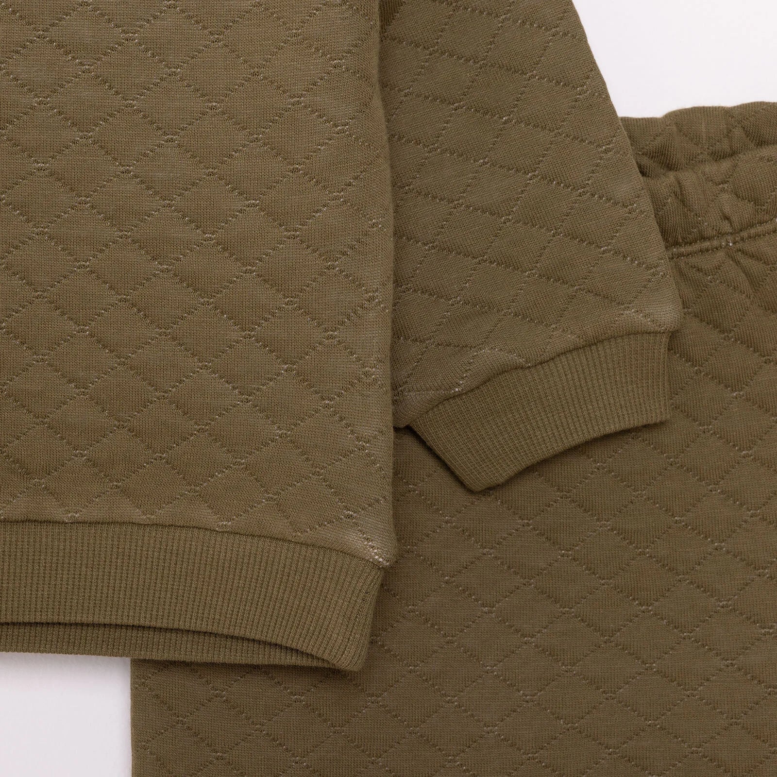HelloBaby Newborn Quilted Sweatshirt - Footed Bottom - Green - mezetto ebebek ebebek