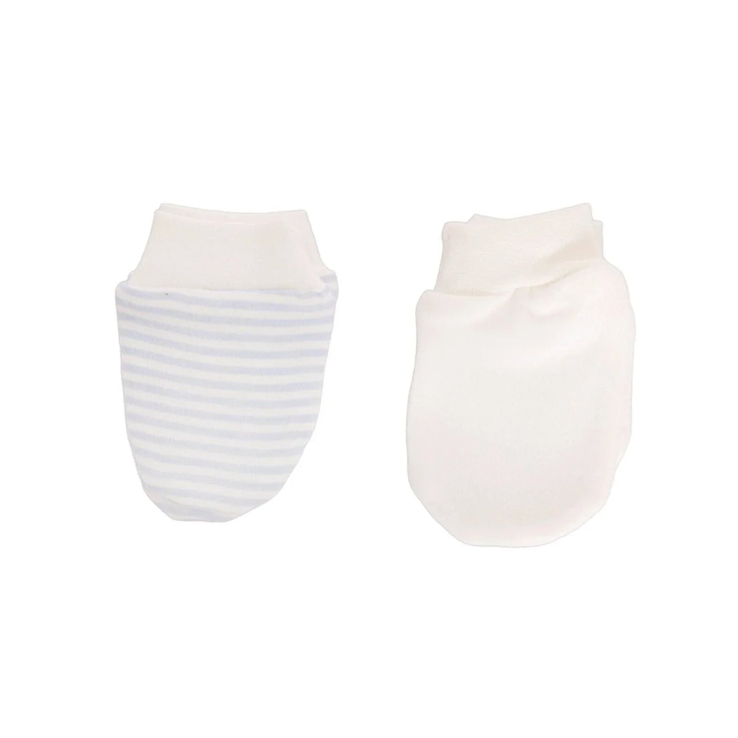HelloBaby Newborn Striped - Straight Mittens - Blue - mezetto ebebek ebebek