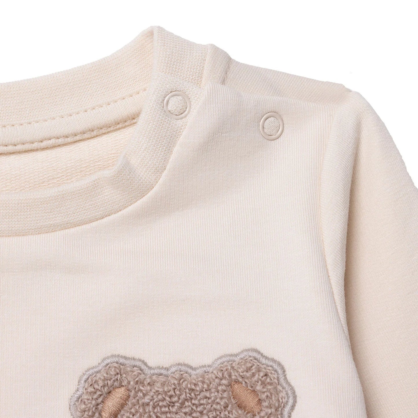 HelloBaby Newborn Sweatshirt - Footless Bottom - Beige - mezetto ebebek ebebek