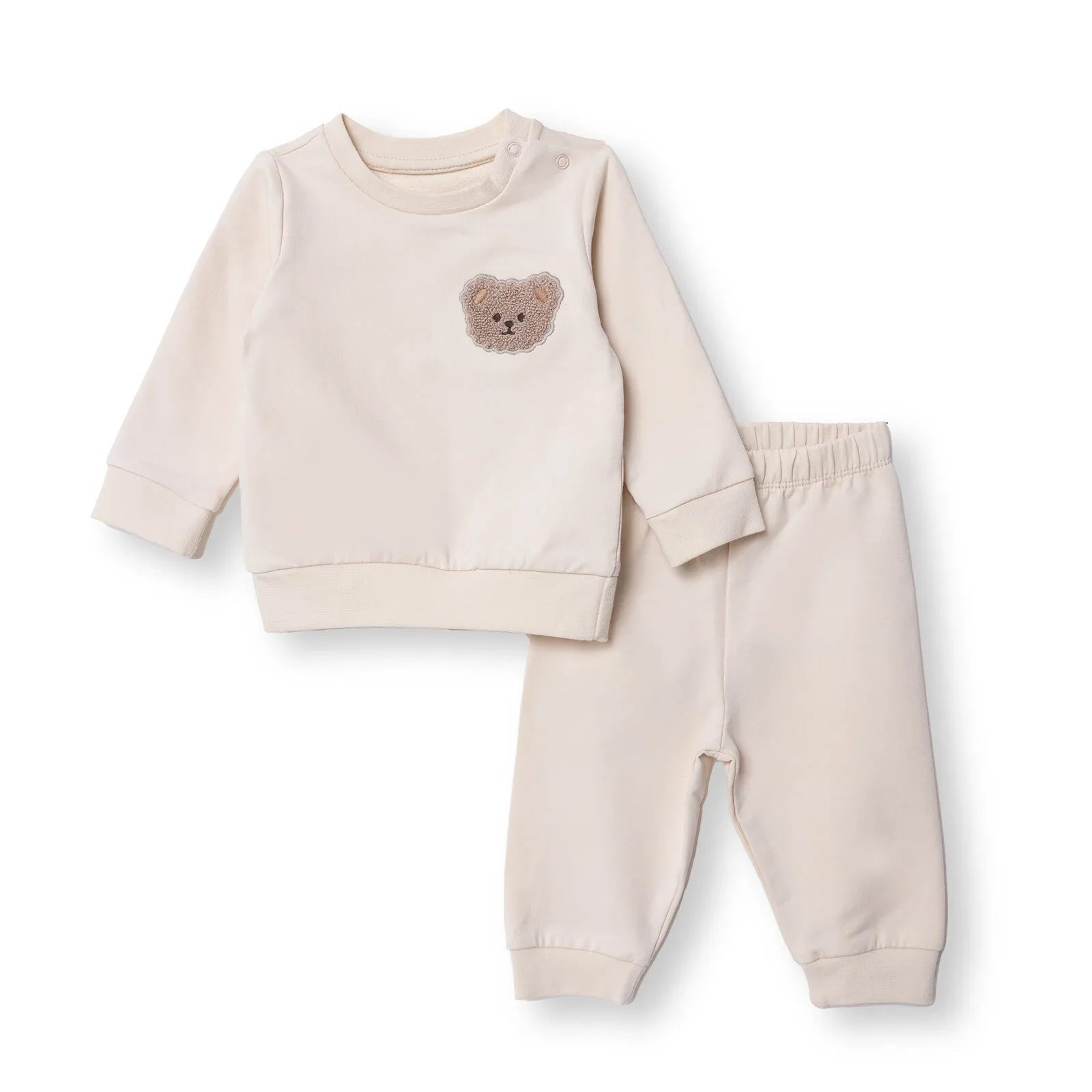 HelloBaby Newborn Sweatshirt - Footless Bottom - Beige - mezetto ebebek ebebek