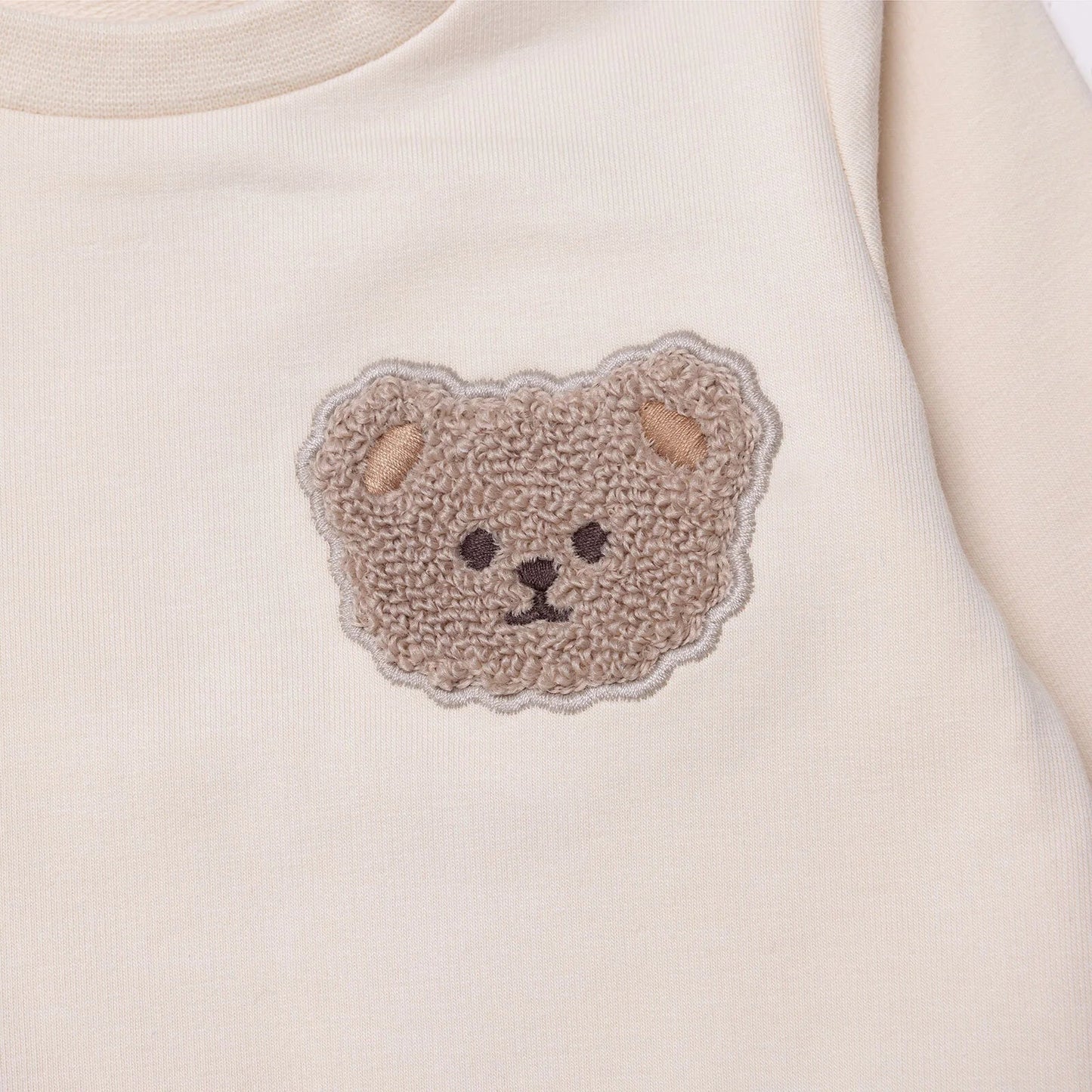 HelloBaby Newborn Sweatshirt - Footless Bottom - Beige - mezetto ebebek ebebek