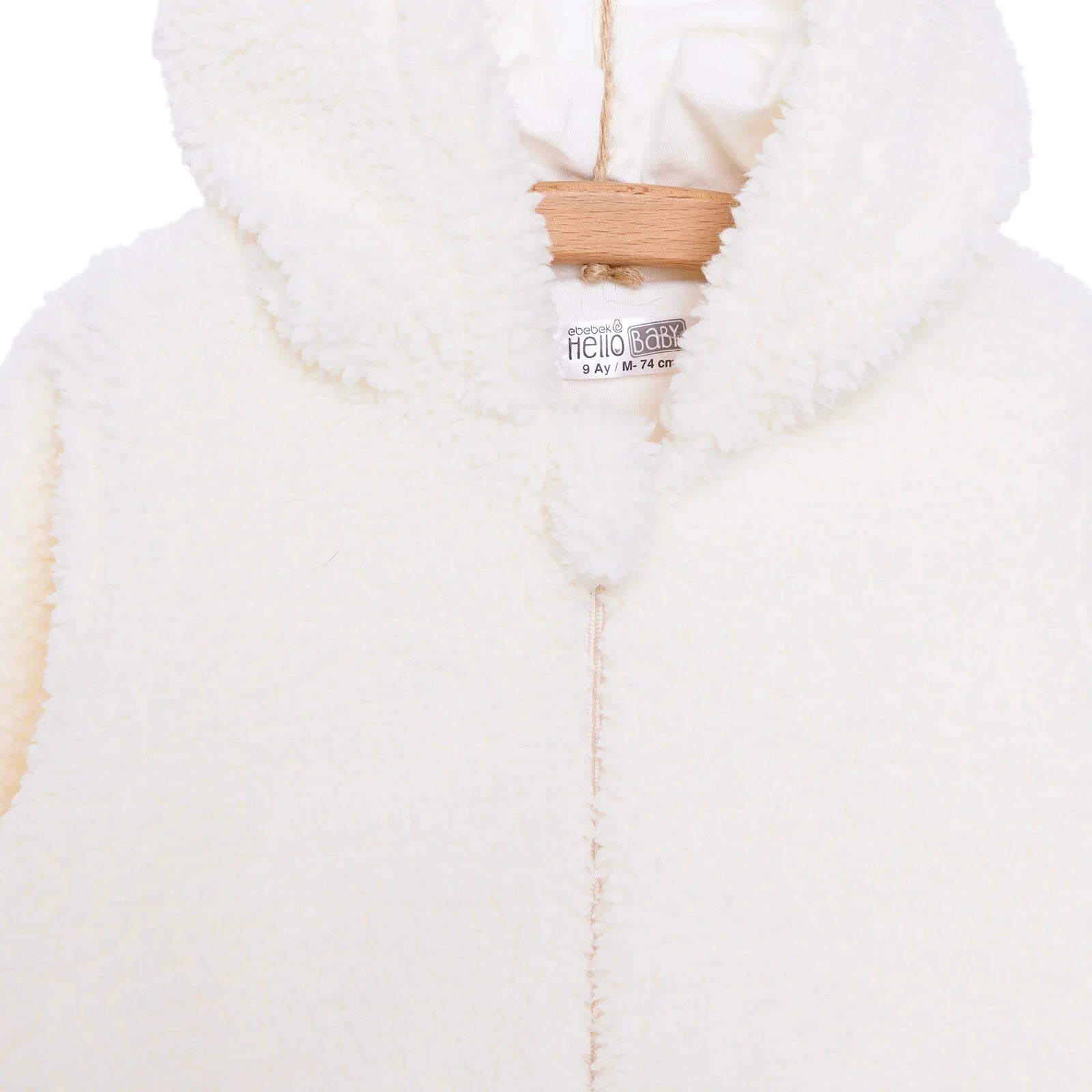 HelloBaby Newborn Unisex Baby Jumpsuit - Ecru - mezetto ebebek ebebek