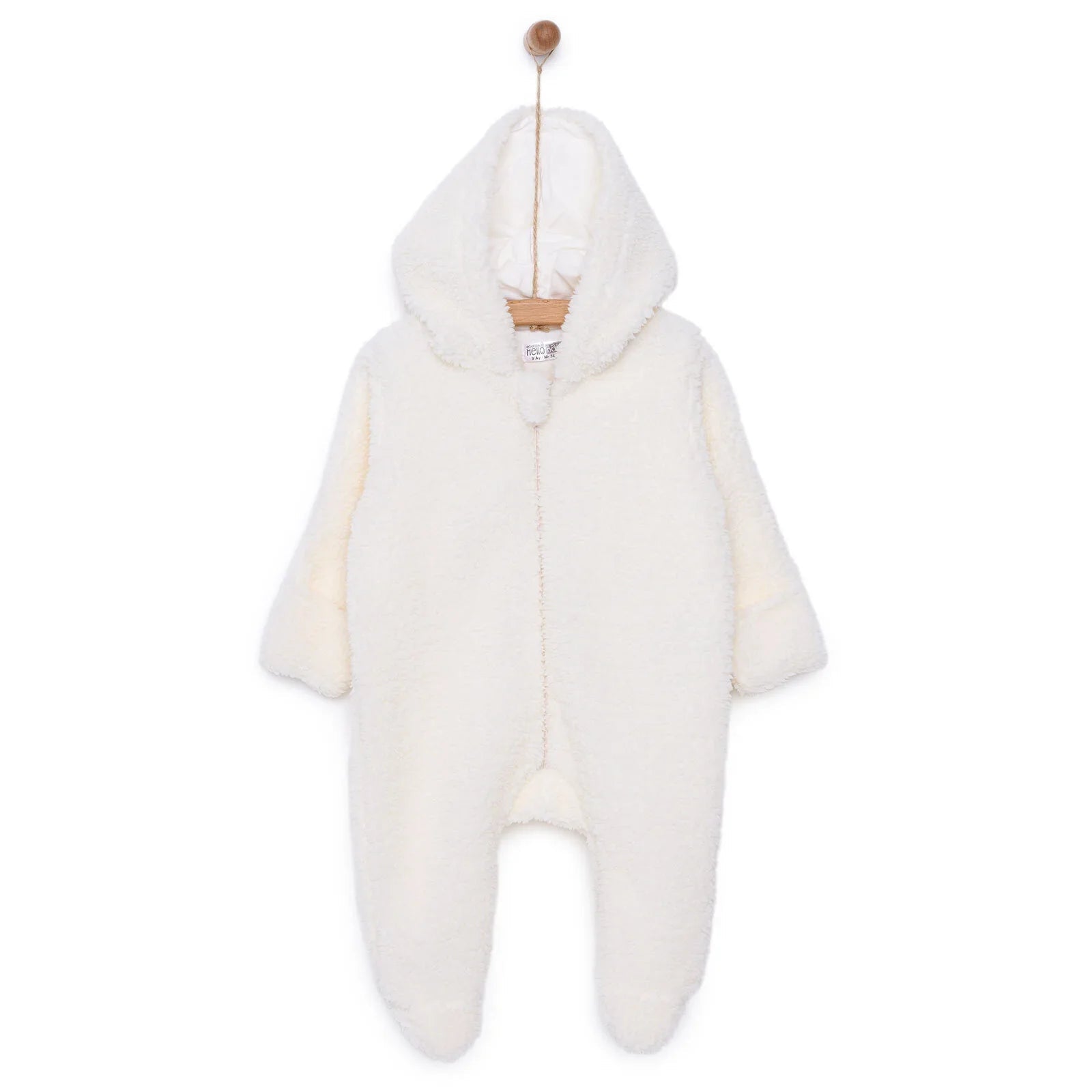HelloBaby Newborn Unisex Baby Jumpsuit - Ecru - mezetto ebebek ebebek