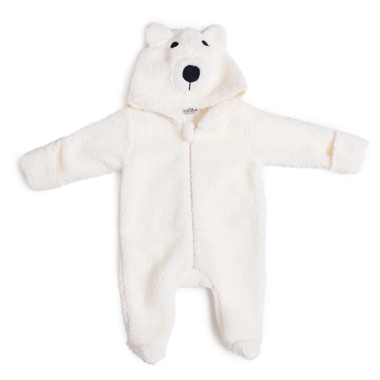 HelloBaby Newborn Unisex Baby Jumpsuit - Ecru - mezetto ebebek ebebek