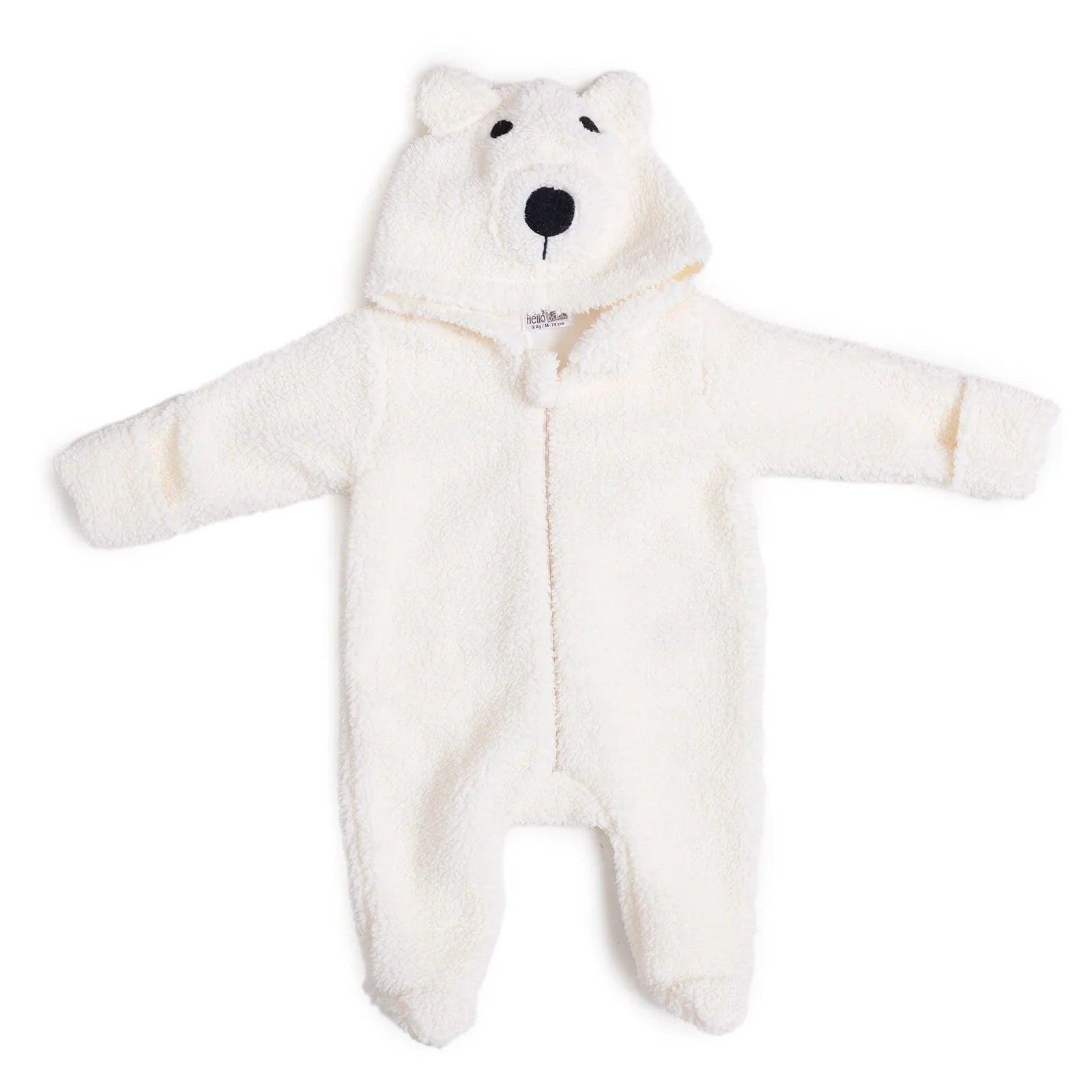 HelloBaby Newborn Unisex Baby Jumpsuit - Ecru - mezetto ebebek ebebek
