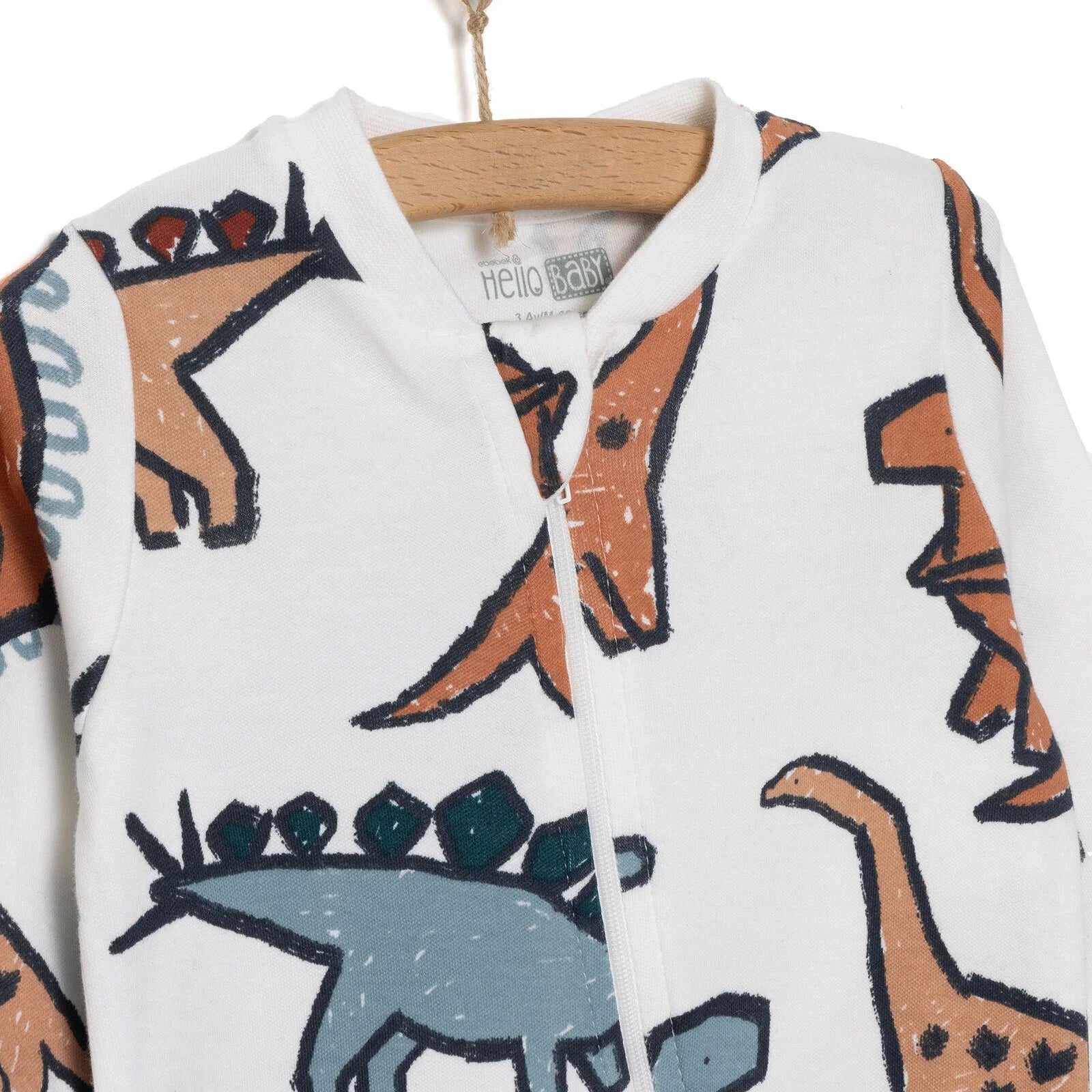 HelloBaby Newborn Unisex Jumpsuit - Ecru - mezetto ebebek ebebek