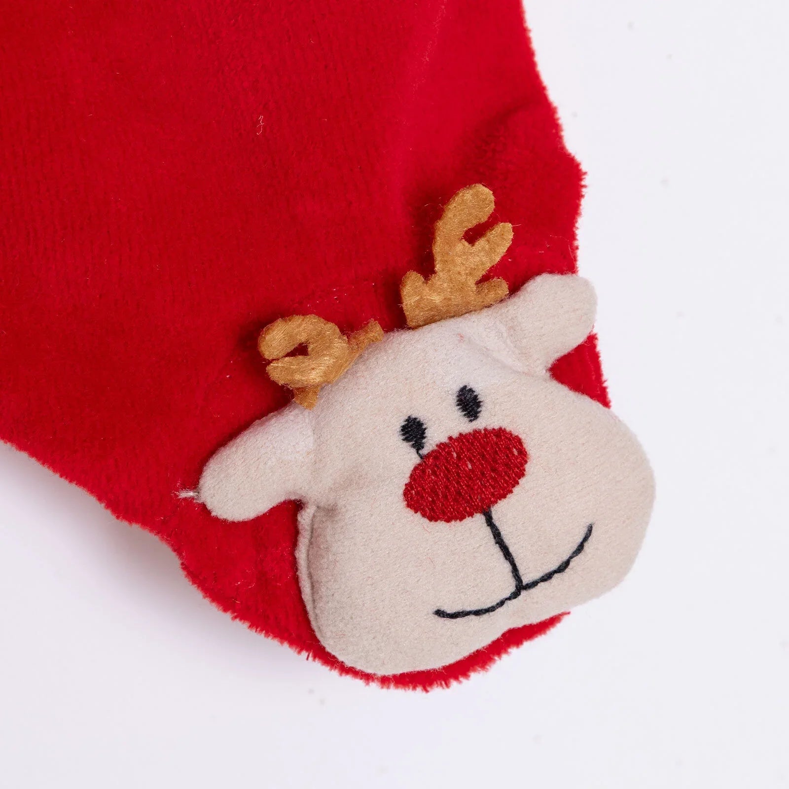HelloBaby Newborn Velvet Footed Bottom - Red - mezetto ebebek ebebek