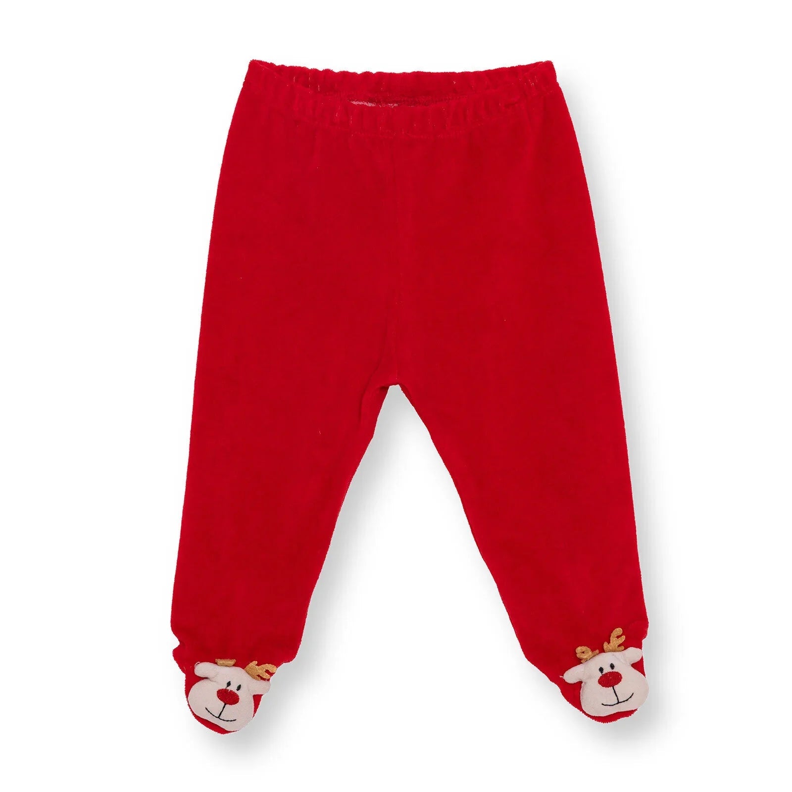 HelloBaby Newborn Velvet Footed Bottom - Red - mezetto ebebek ebebek