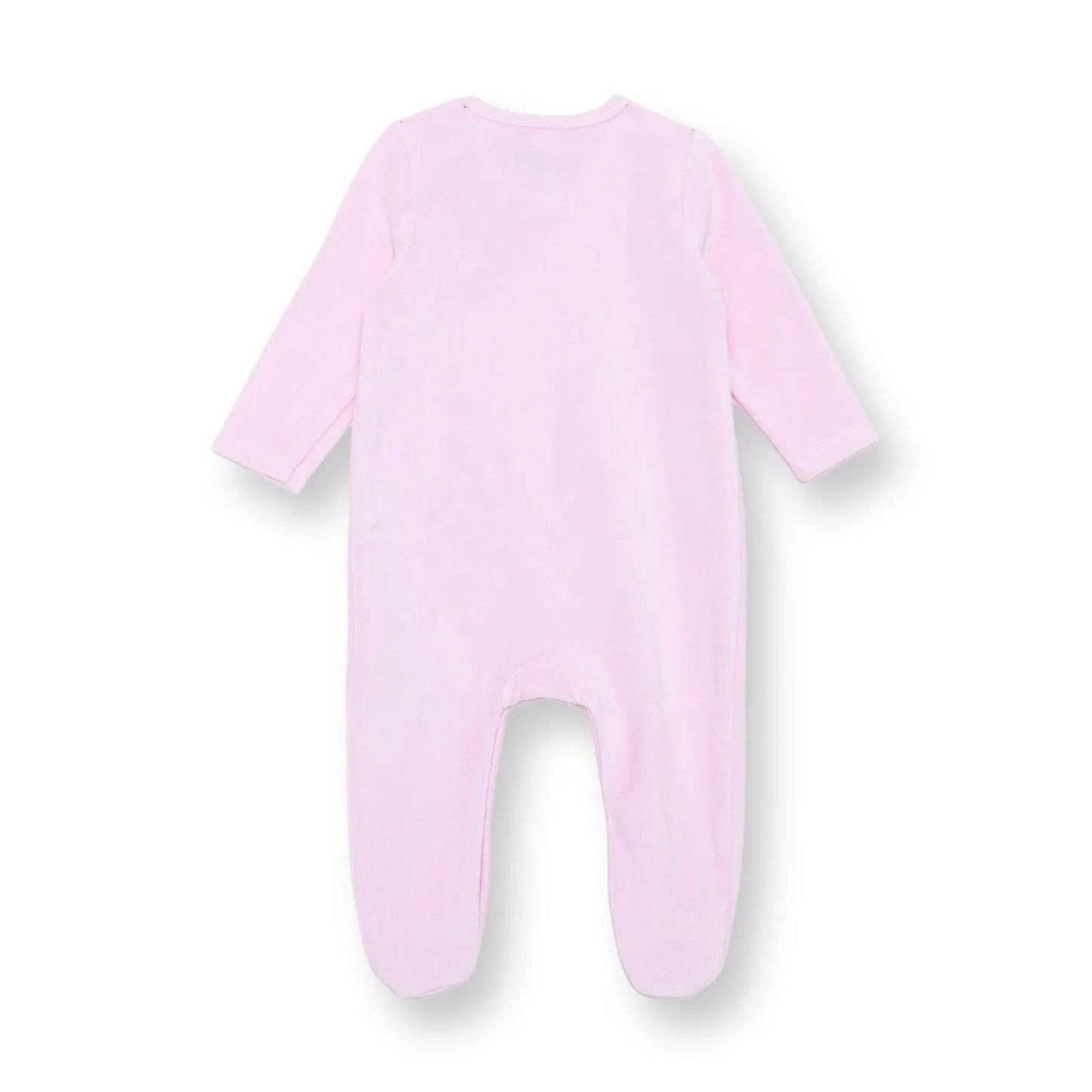 HelloBaby Newborn Velvet Footed Jumpsuit - Pink - mezetto ebebek ebebek