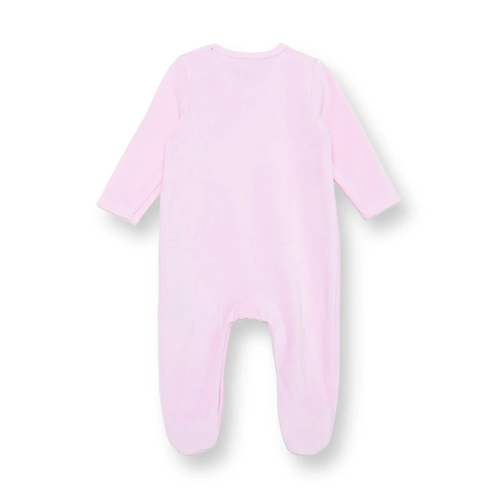 HelloBaby Newborn Velvet Footed Jumpsuit - Pink - mezetto ebebek ebebek