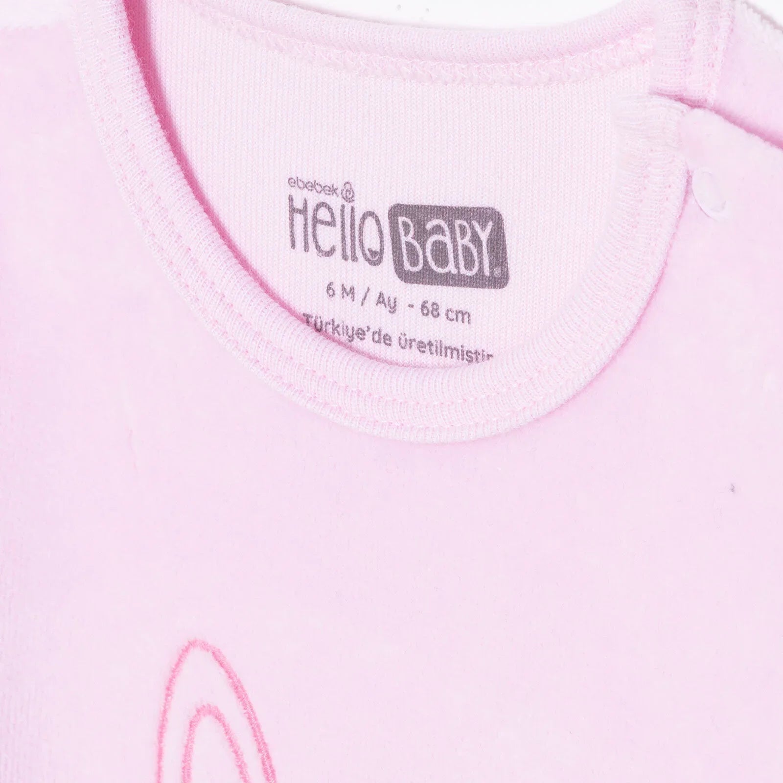 HelloBaby Newborn Velvet Footed Jumpsuit - Pink - mezetto ebebek ebebek