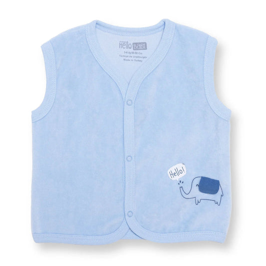 HelloBaby Newborn Vest - Light Blue - mezetto ebebek ebebek