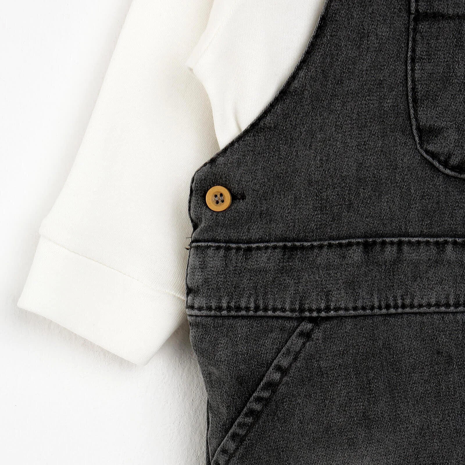 HelloBaby Overall Shorts - Sweatshirt - Anthracite - mezetto ebebek ebebek