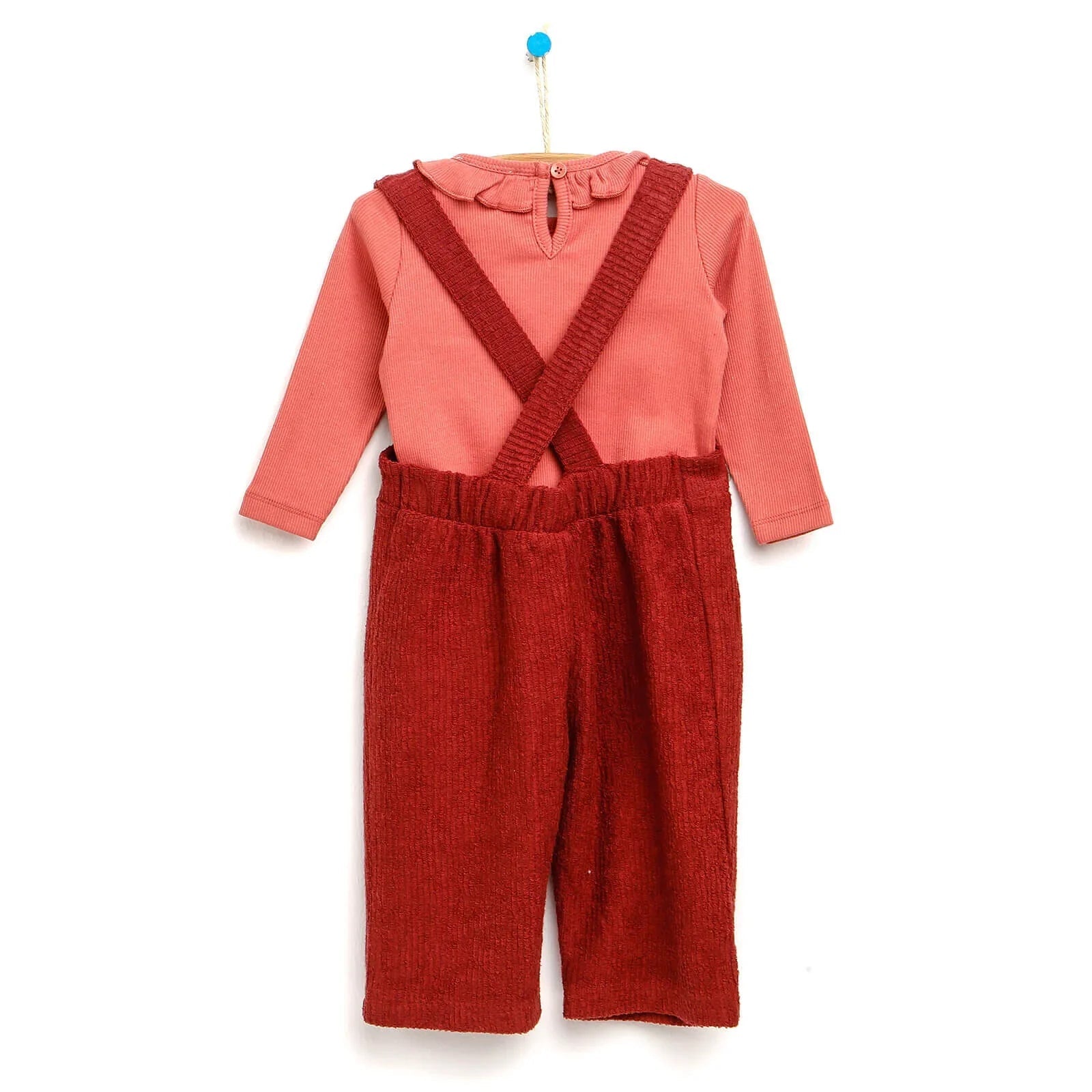 HelloBaby Overall Shorts - Sweatshirt - Pink - mezetto ebebek ebebek