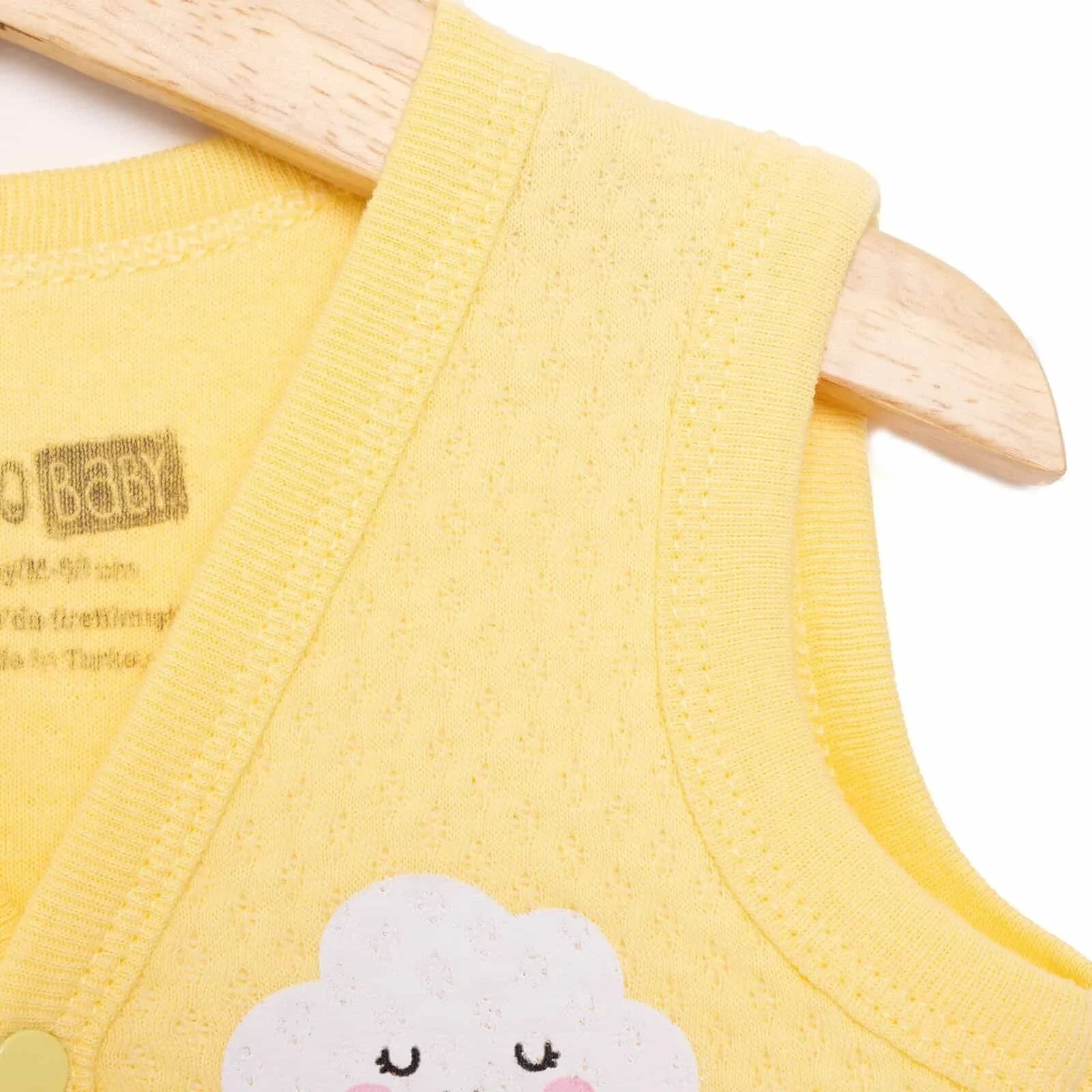 HelloBaby Quilted Vest - Light Yellow - mezetto ebebek ebebek