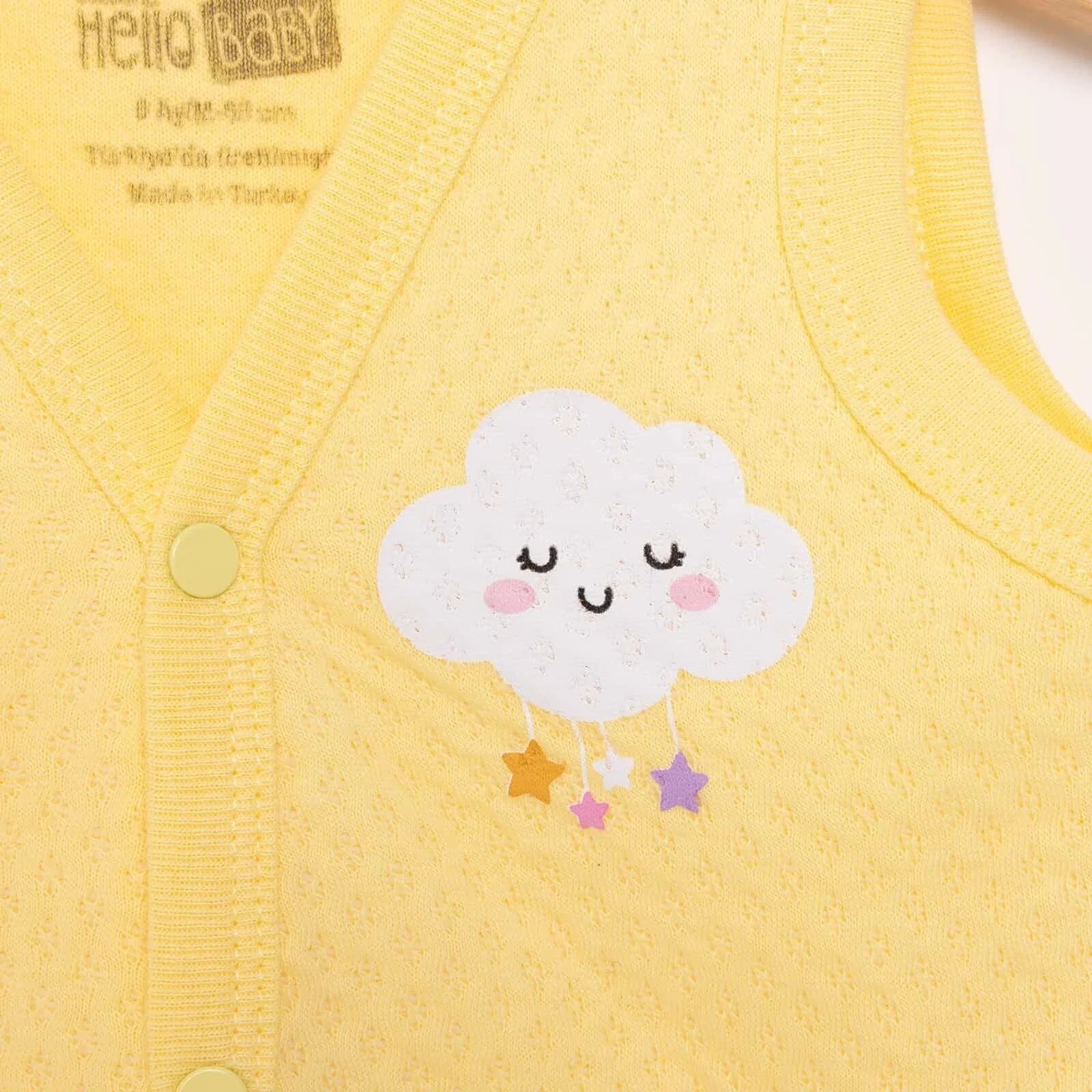 HelloBaby Quilted Vest - Light Yellow - mezetto ebebek ebebek