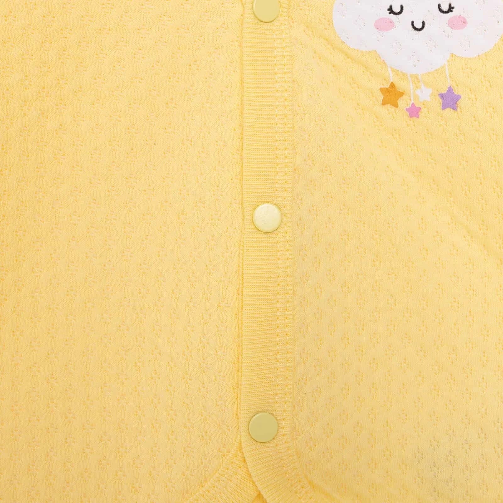 HelloBaby Quilted Vest - Light Yellow - mezetto ebebek ebebek