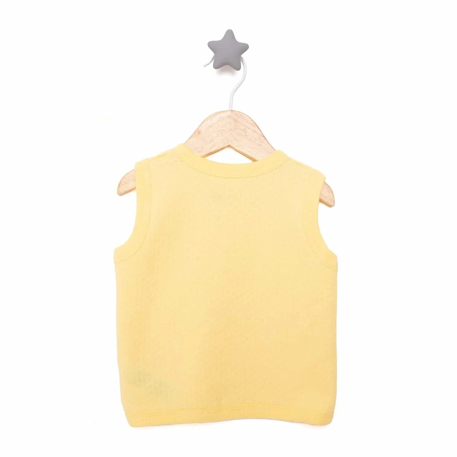 HelloBaby Quilted Vest - Light Yellow - mezetto ebebek ebebek
