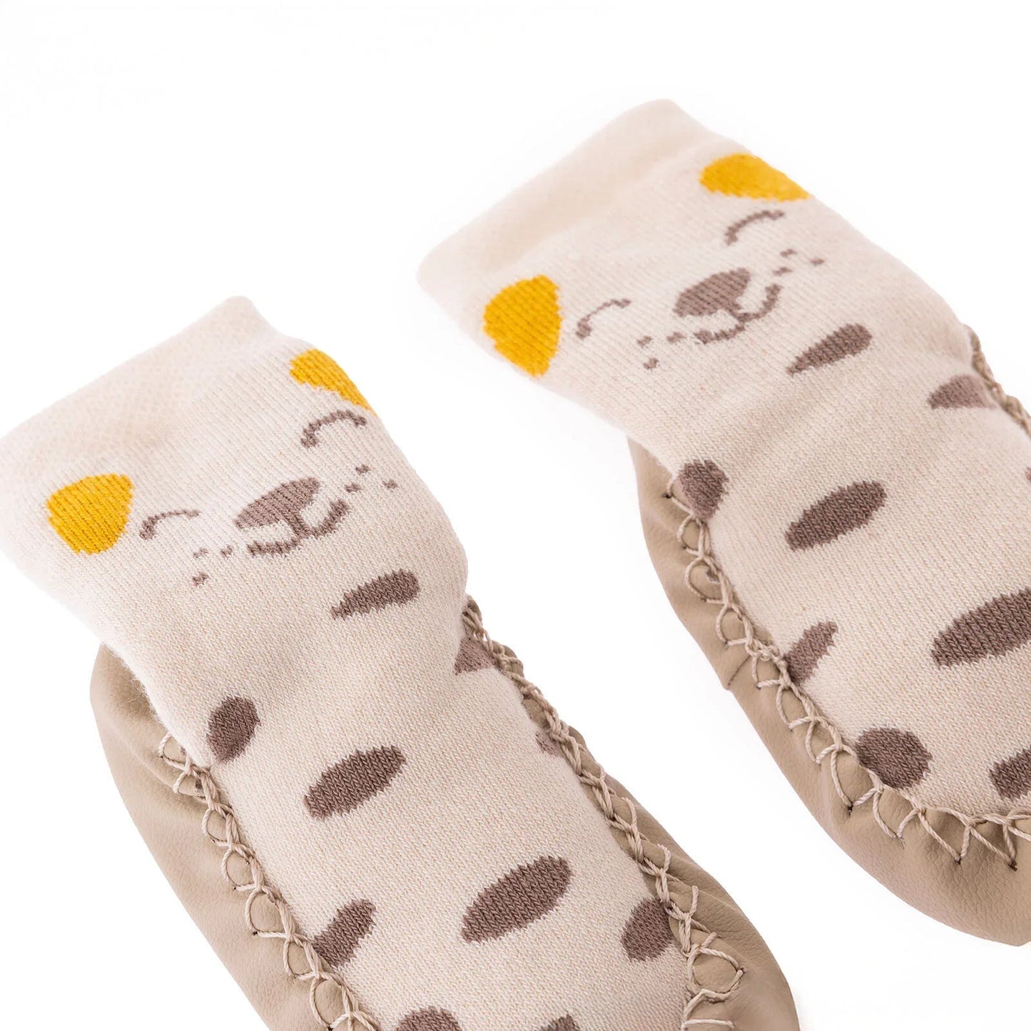 HelloBaby Rattle Socks - Ecru - mezetto ebebek ebebek
