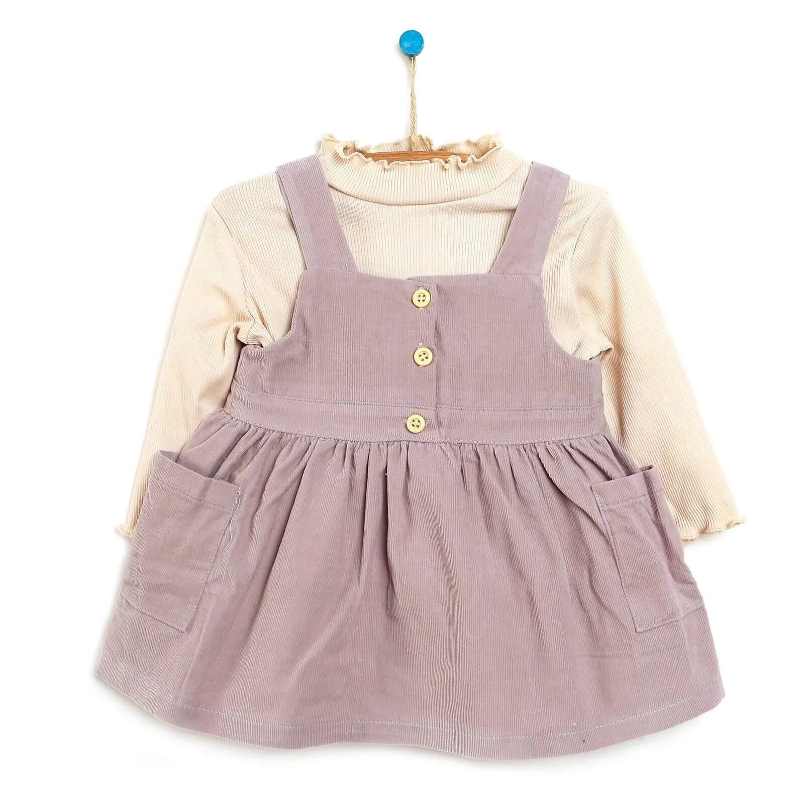 HelloBaby Salopette Skirt - Sweatshirt - Purple - mezetto ebebek ebebek