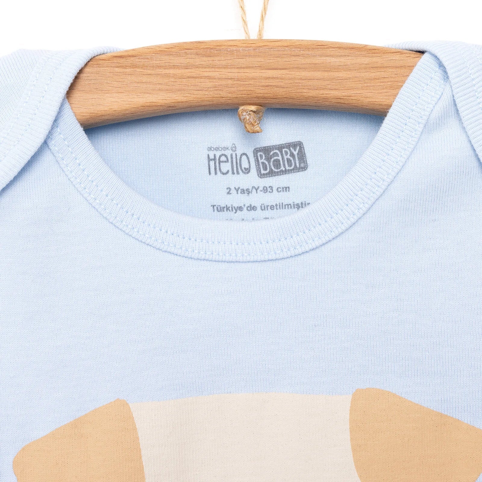 HelloBaby Short Sleeve Bodysuit - Blue - mezetto ebebek ebebek