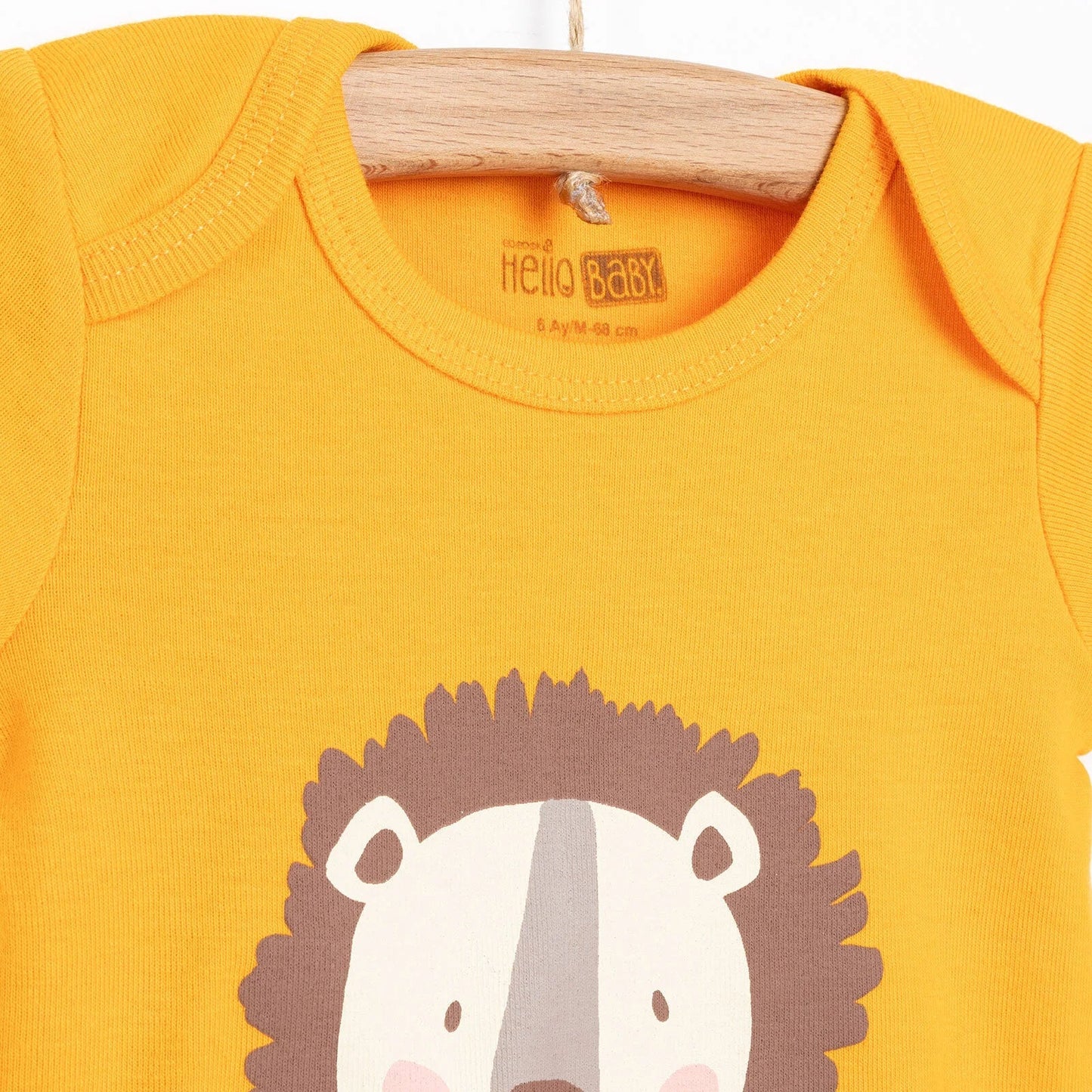 HelloBaby Short Sleeve Bodysuit - Orange - mezetto ebebek ebebek