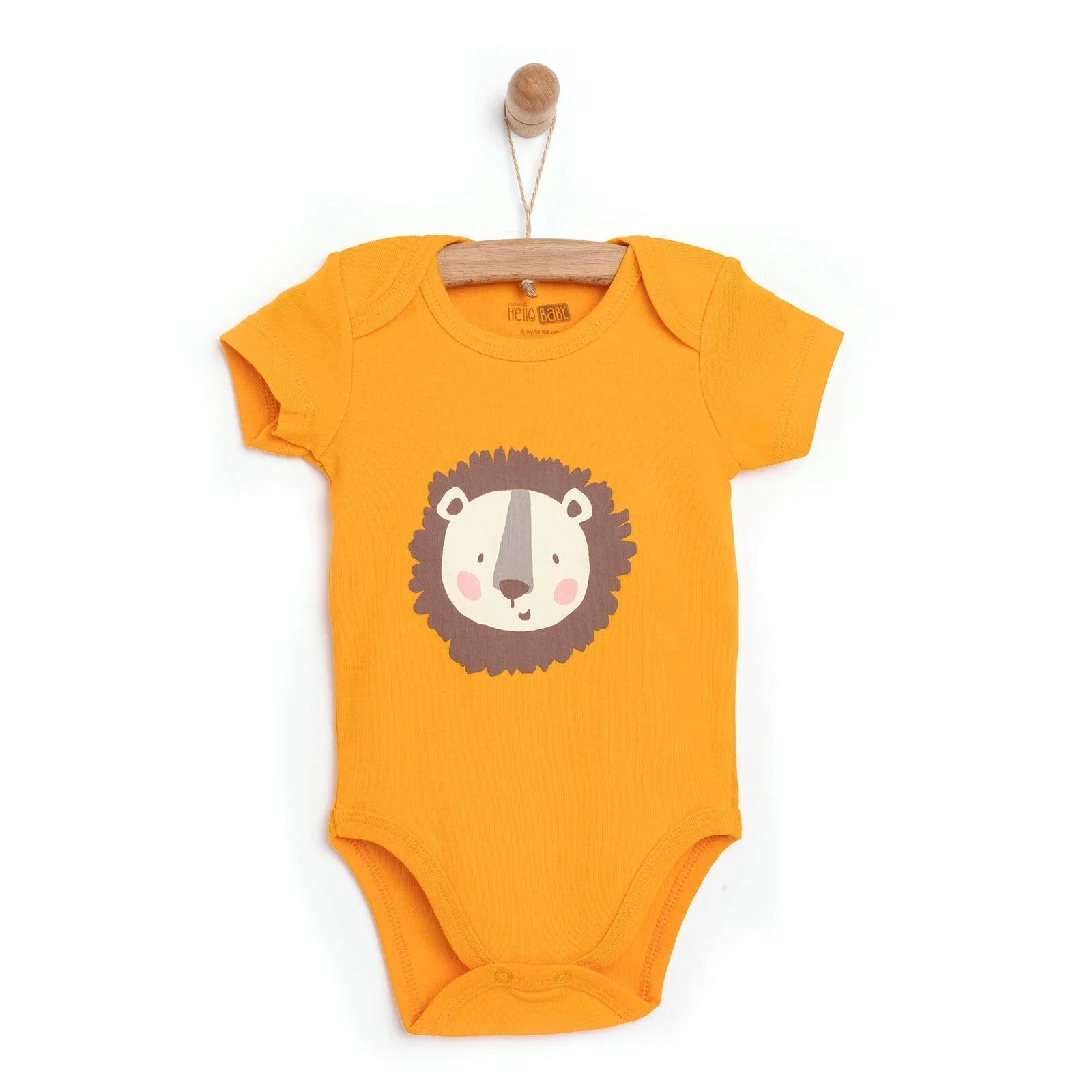 HelloBaby Short Sleeve Bodysuit - Orange - mezetto ebebek ebebek